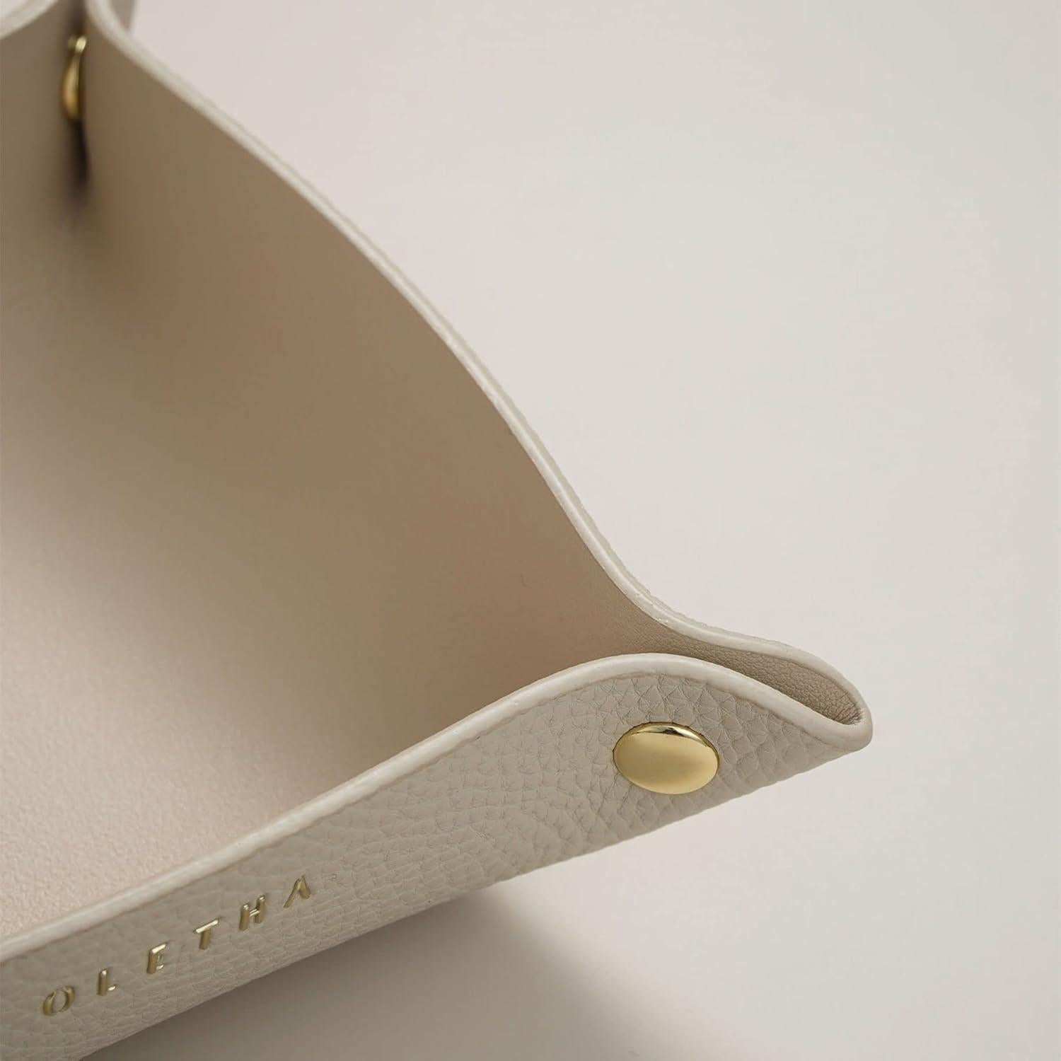 Bandeja Plegable OLETHA Taupe Claro - Organizador Estético 12.95cm