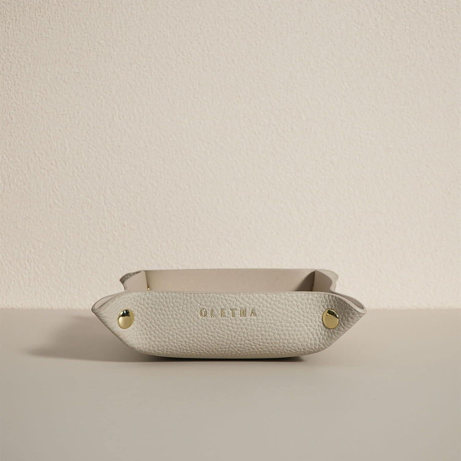Bandeja Plegable OLETHA Taupe Claro - Organizador Estético 12.95cm