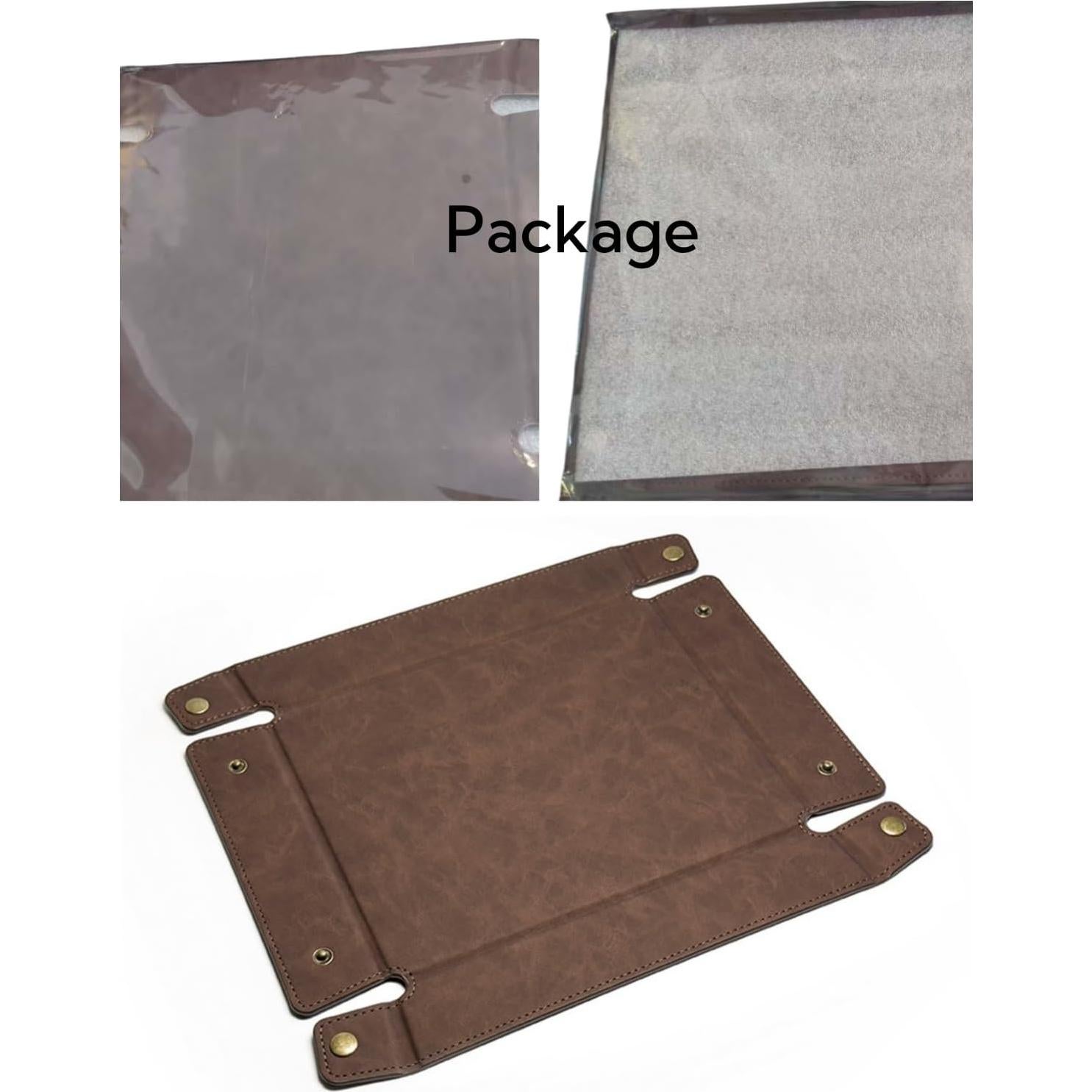 Bandeja Organizadora de Escritorio LLmoway de Cuero PU Marrón