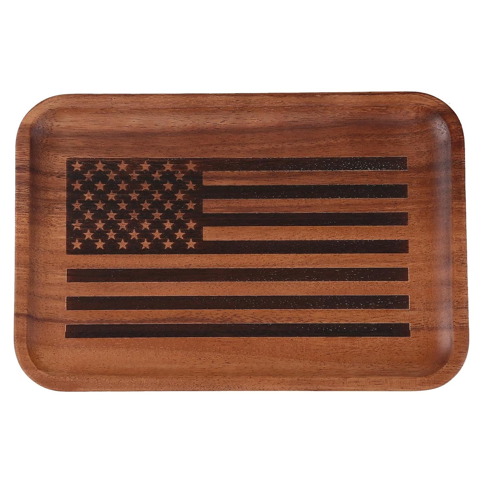 Bandeja de Valet Velinjowy con Bandera Americana 30x19 cm