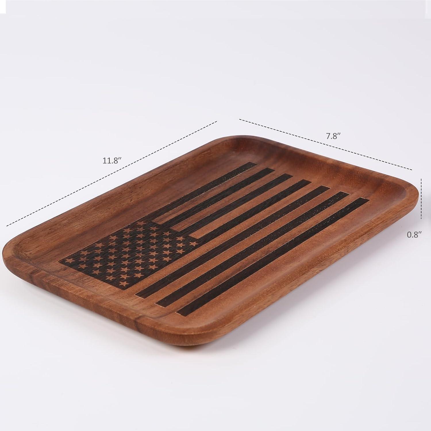 Bandeja de Valet Velinjowy con Bandera Americana 30x19 cm