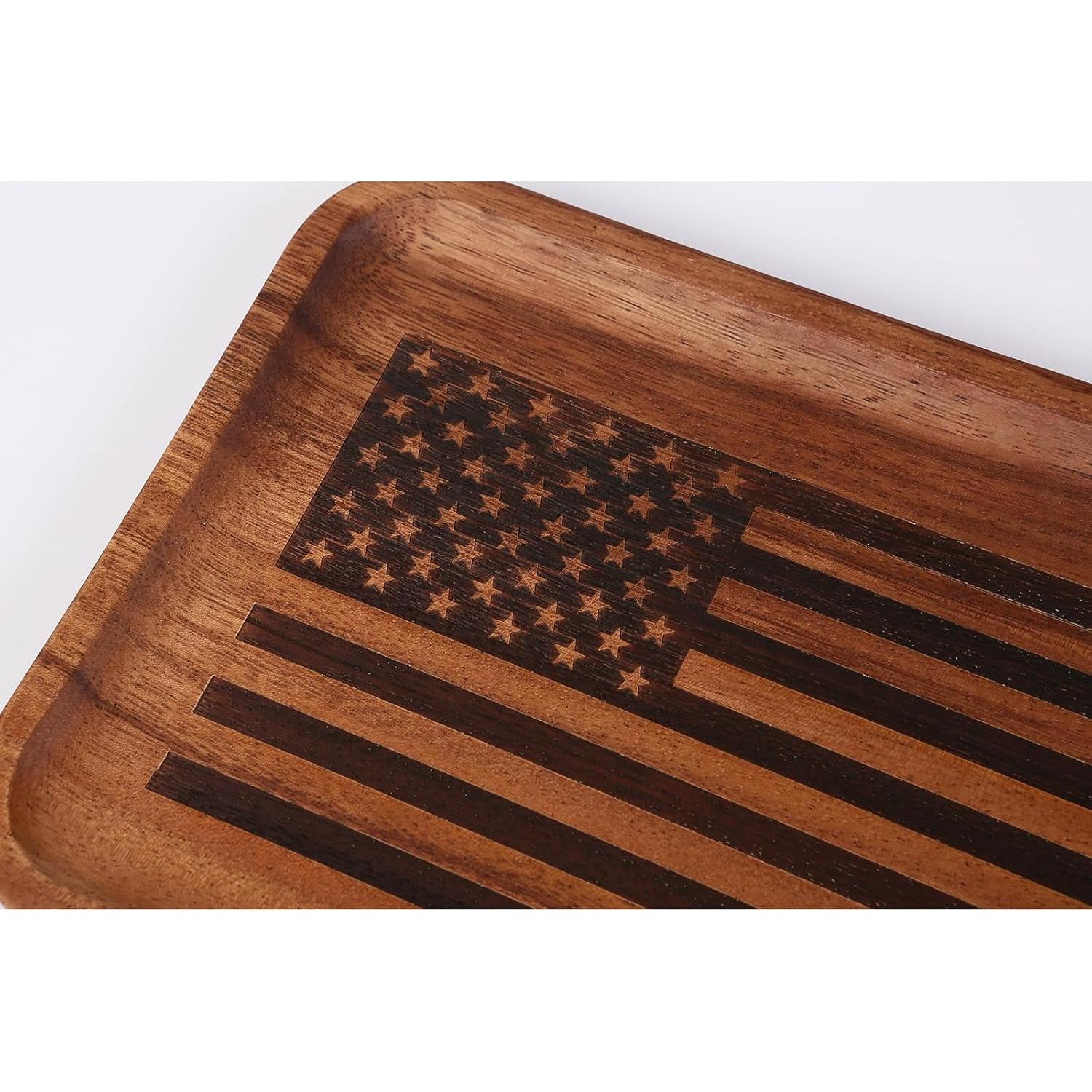 Bandeja de Valet Velinjowy con Bandera Americana 30x19 cm