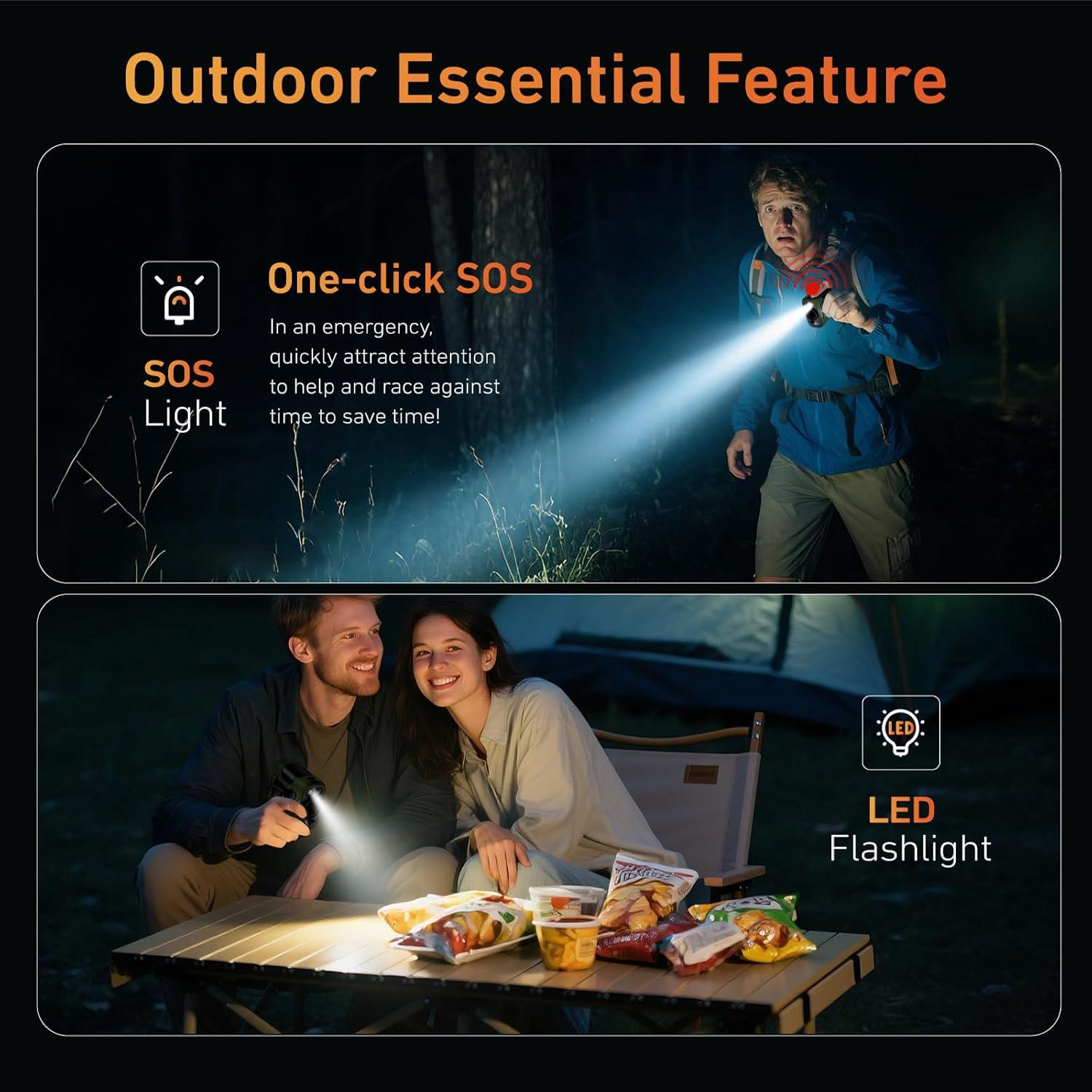 Ventilador de Cintura Portátil Enioem 20000mAh 100 Velocidades Verde