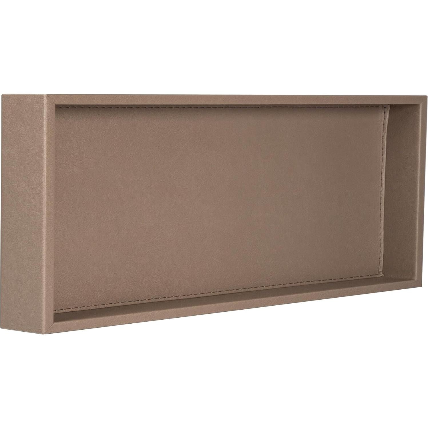 Bandeja de Cuero Sintético MOENA Camel Mate Grande - Organizador Multifuncional