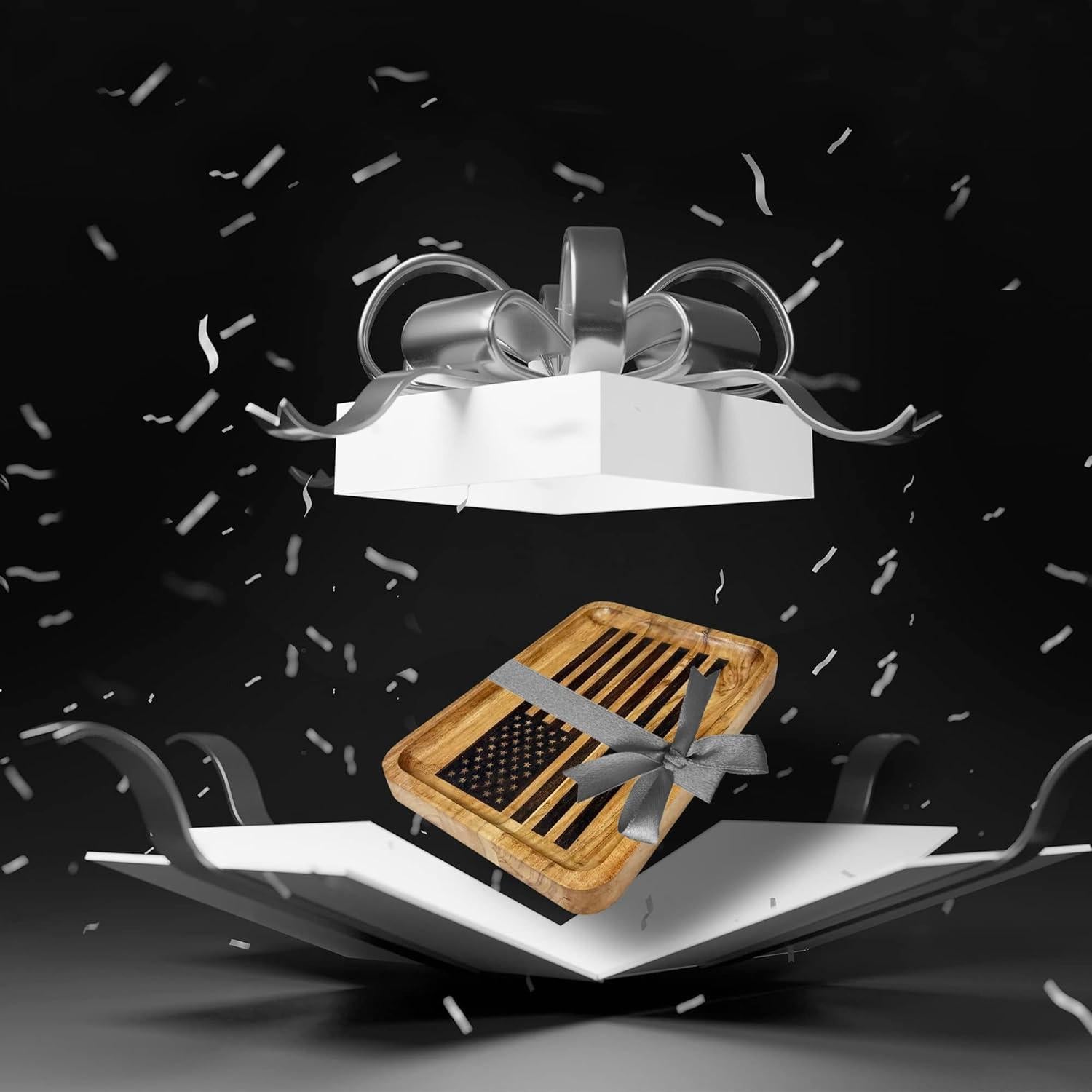 Bandeja de Valet Guard The Line con Bandera Americana 27.9x19.7 cm