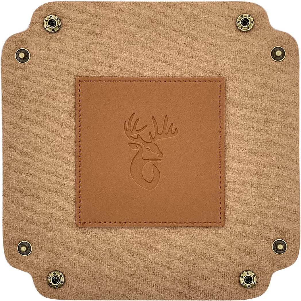 Organizador de Noche PhantAccy - Bandeja de Joyería Cuero Marrón