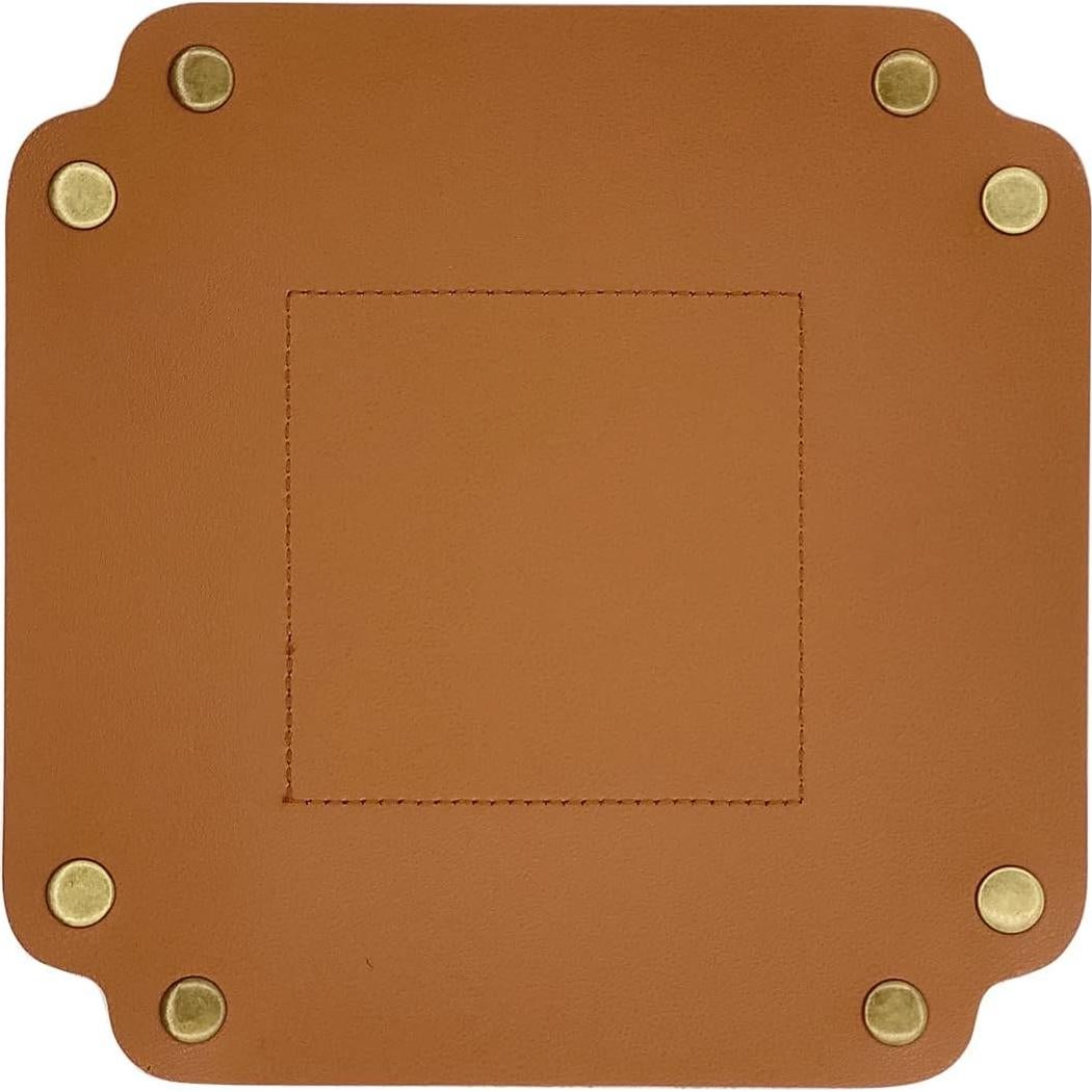 Organizador de Noche PhantAccy - Bandeja de Joyería Cuero Marrón