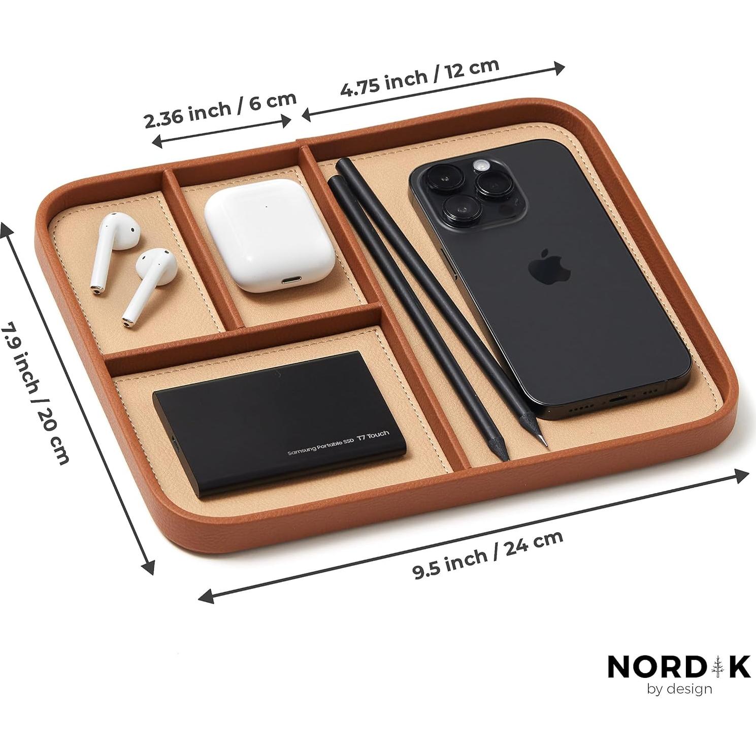 Alfombrilla de Escritorio y Bandeja de Valet Nordik Beige