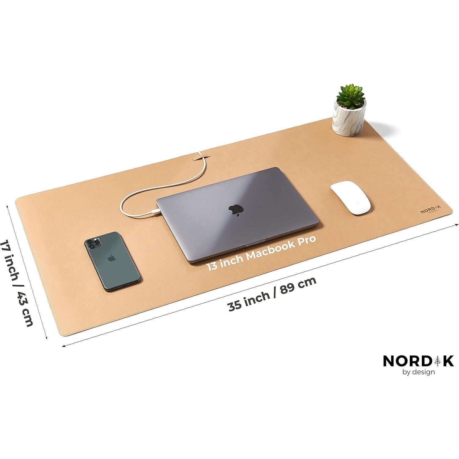 Alfombrilla de Escritorio y Bandeja de Valet Nordik Beige