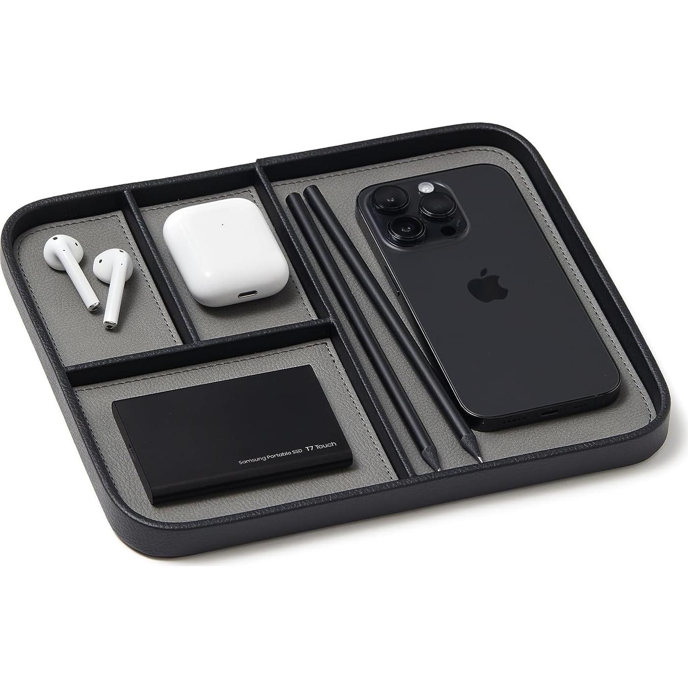 Alfombrilla de Escritorio y Bandeja de Valet Nordik - Negro