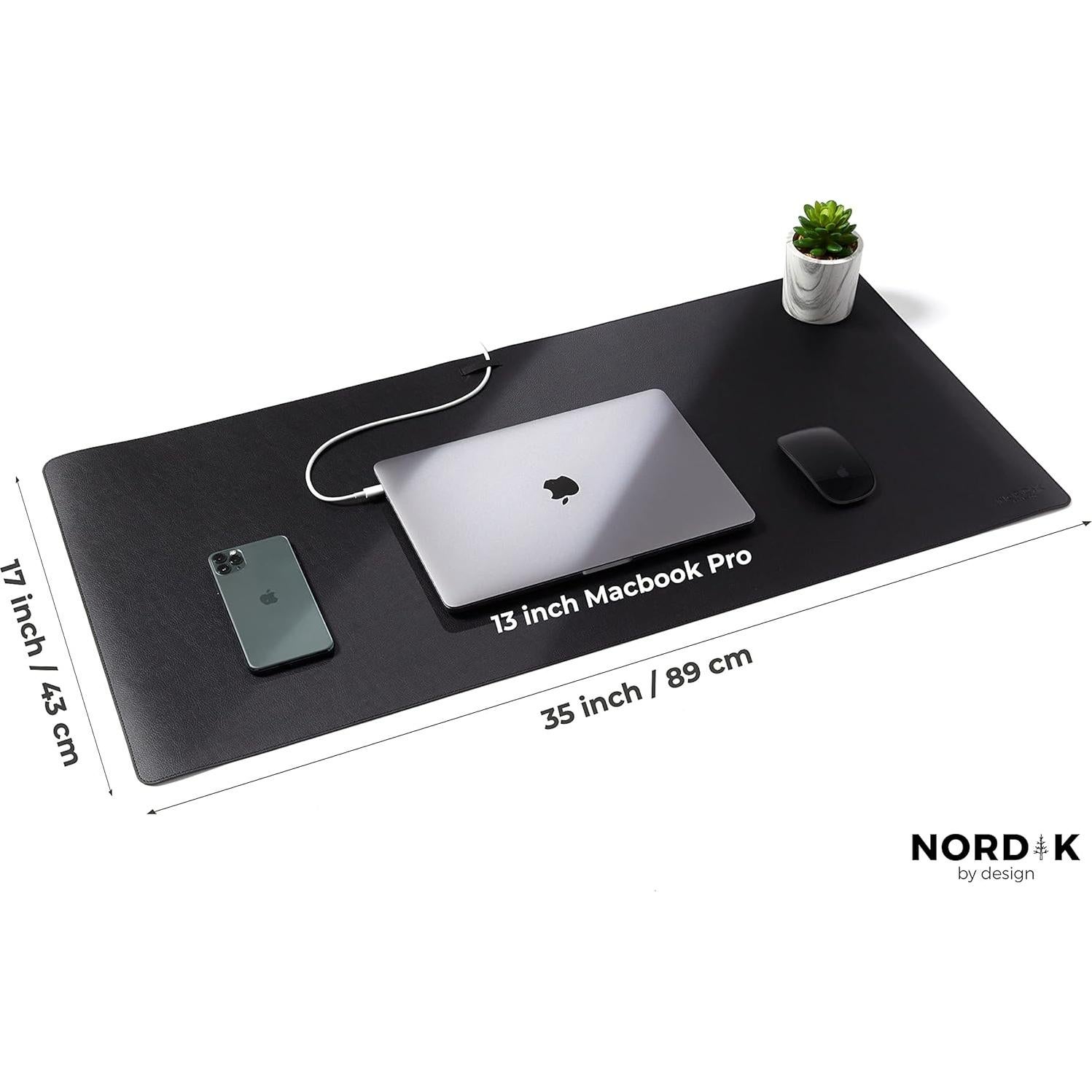 Alfombrilla de Escritorio y Bandeja de Valet Nordik - Negro