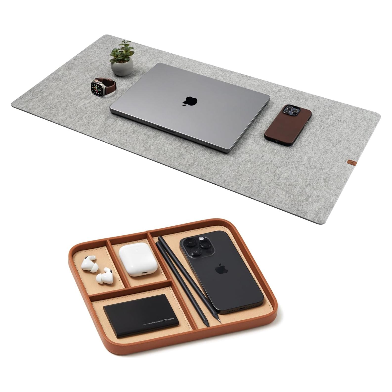 Bandeja de Valet y Tapete de Escritorio Fieltro Nordik 88.9x43.2cm