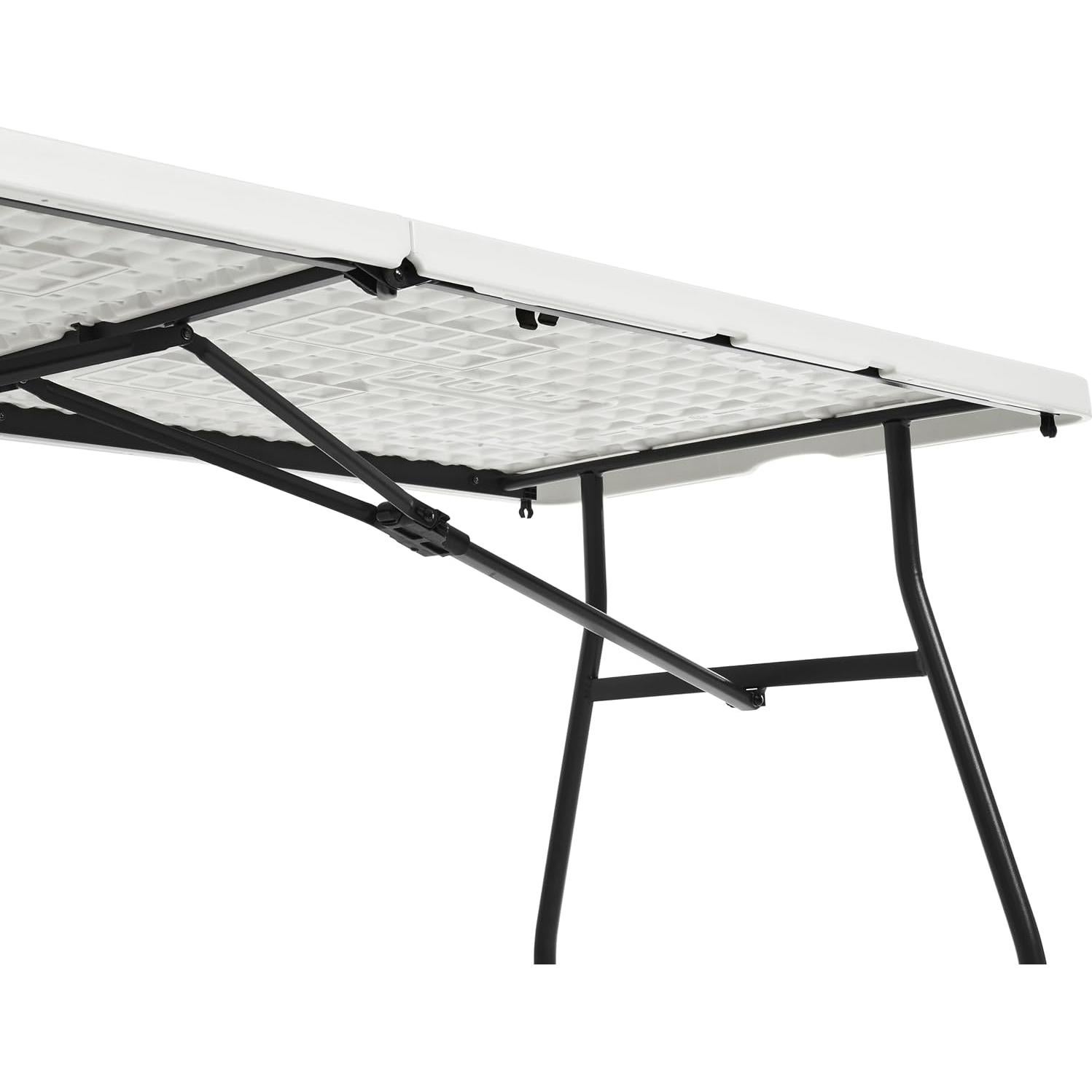 Mesa Plegable Amazon Basics 1.83 m Blanca para Interior y Exterior