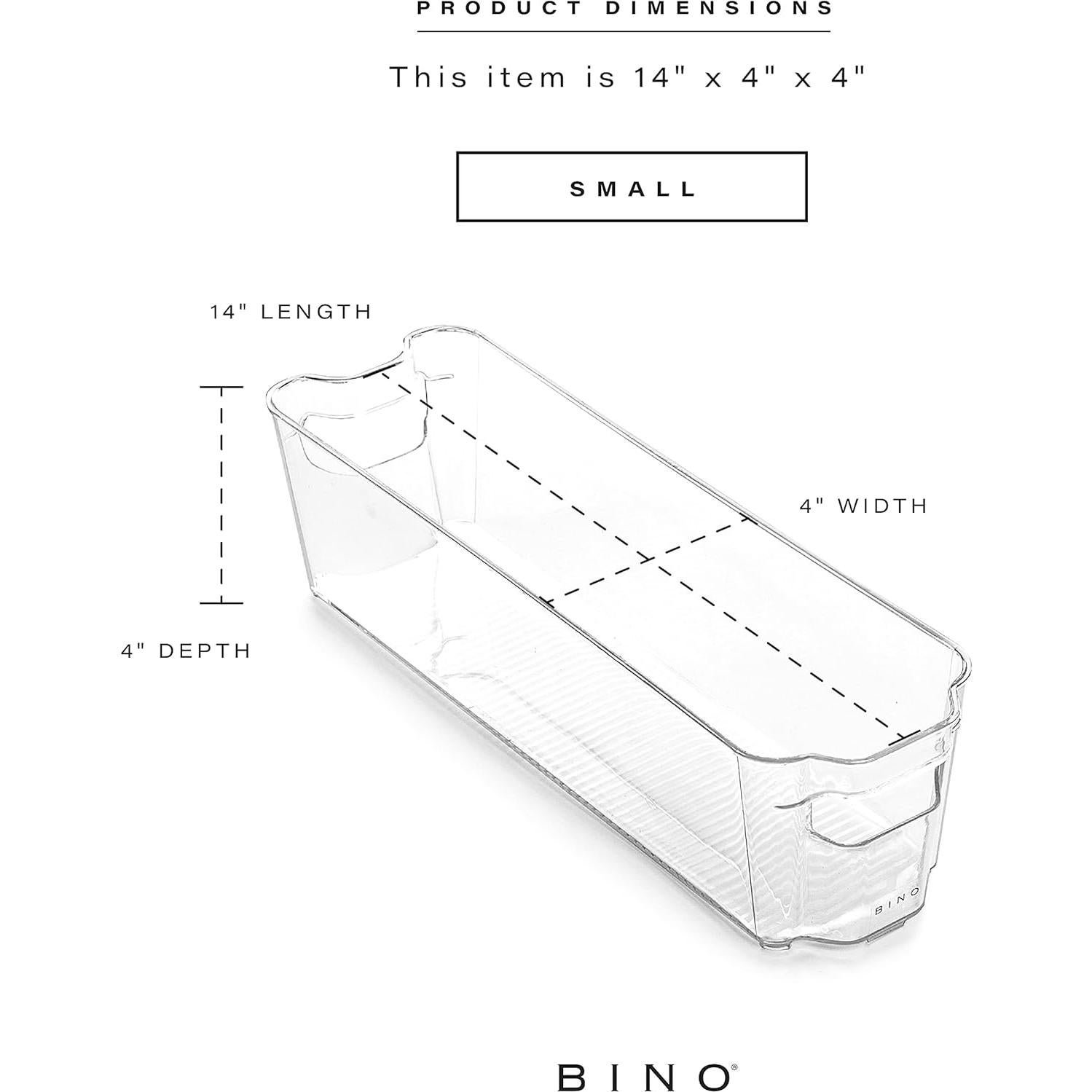 Cajas de Almacenamiento Apilables BINO 4 Piezas 36.83x10.8x10.16cm