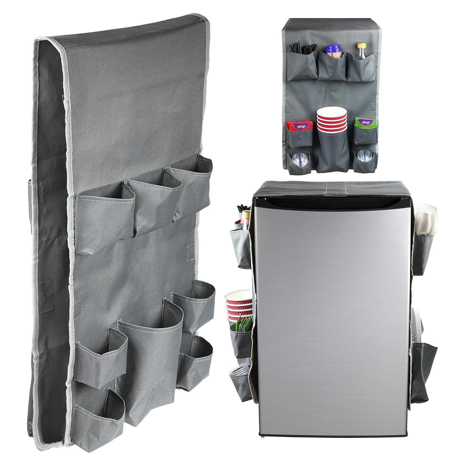 Organizador Doble sobre Refrigerador GlossyEnd 11 Bolsillos Gris