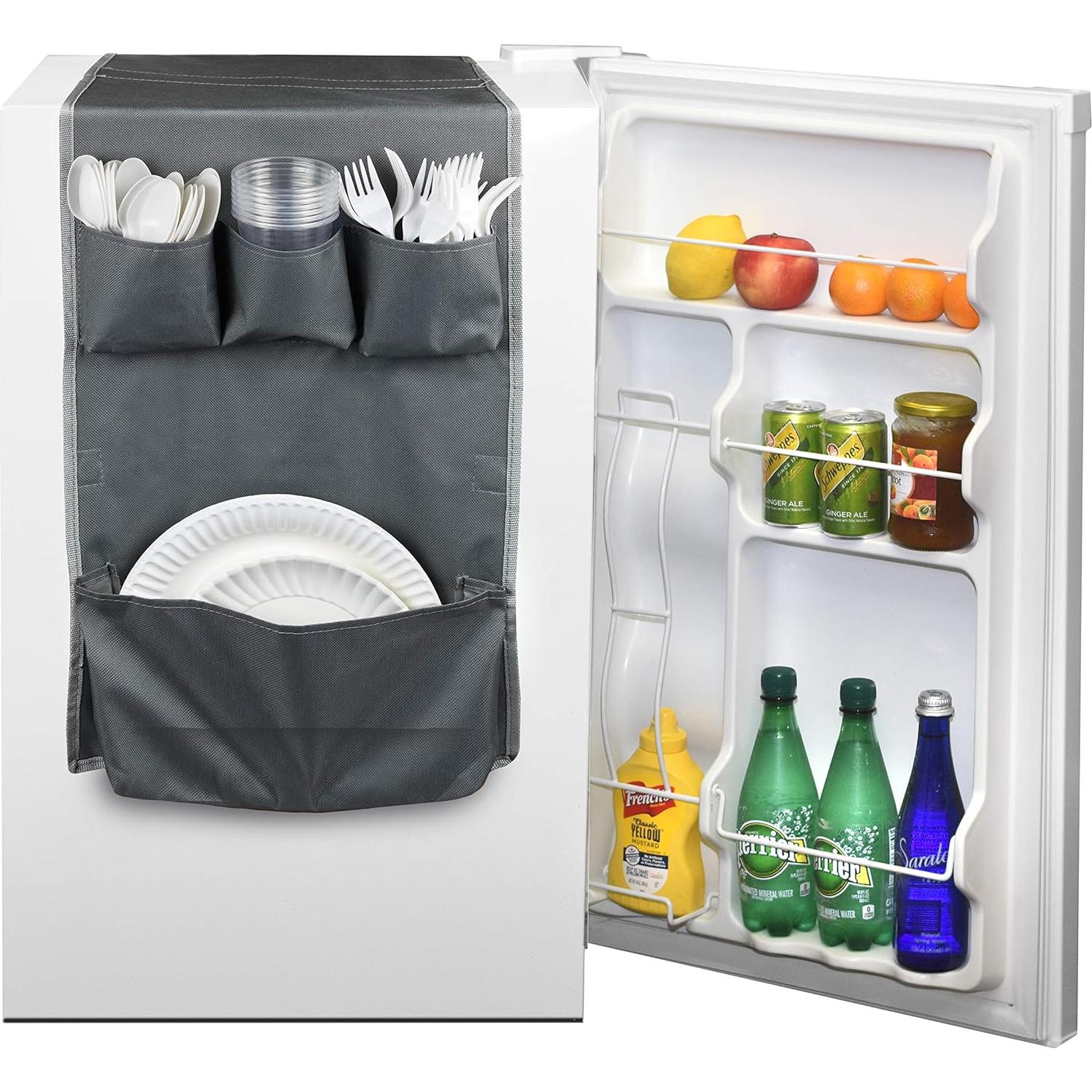 Organizador Doble sobre Refrigerador GlossyEnd 11 Bolsillos Gris