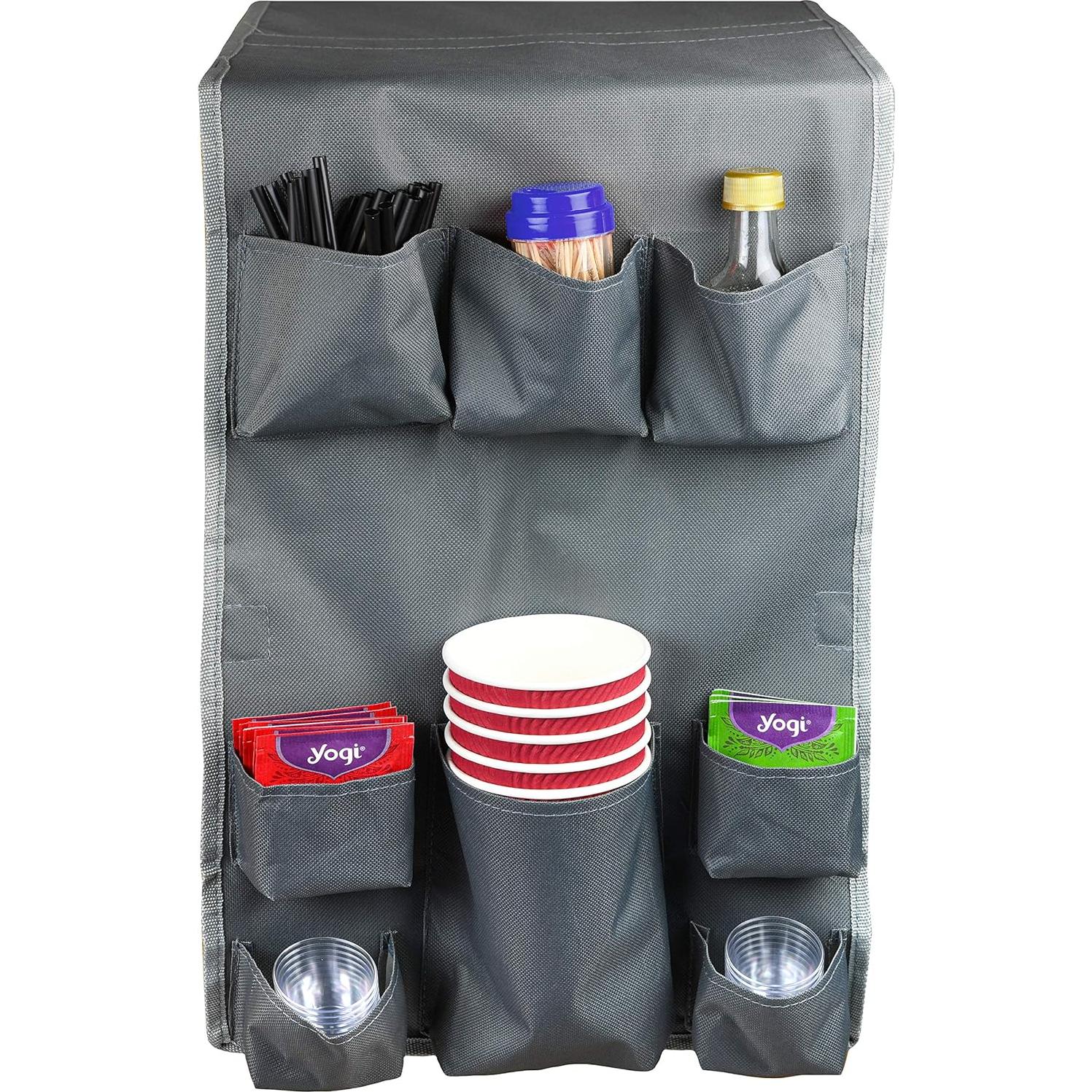 Organizador Doble sobre Refrigerador GlossyEnd 11 Bolsillos Gris