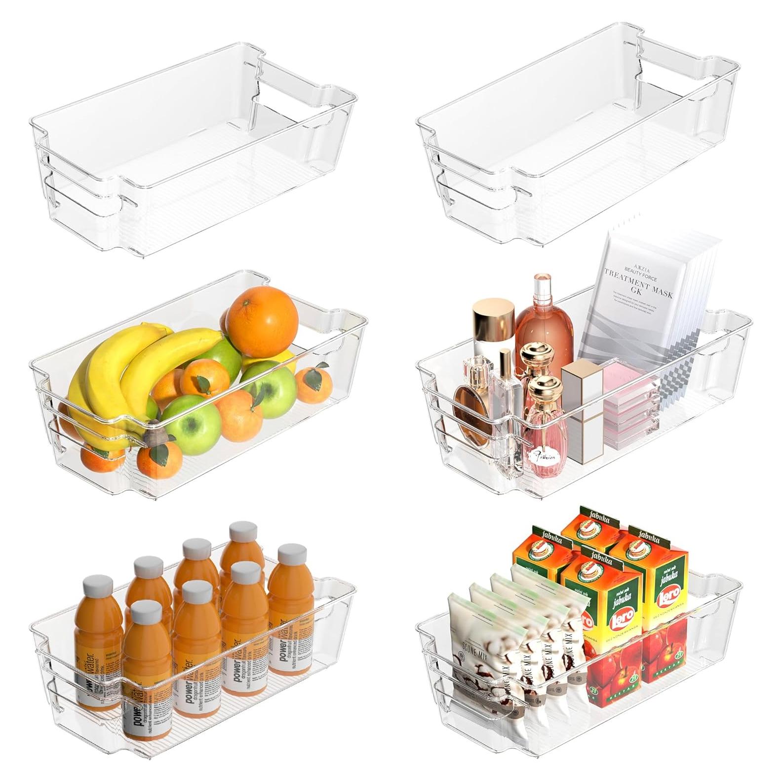 Paquete de 6 Contenedores Organizadores Transparentes MERATIA 31.5x15.5 cm