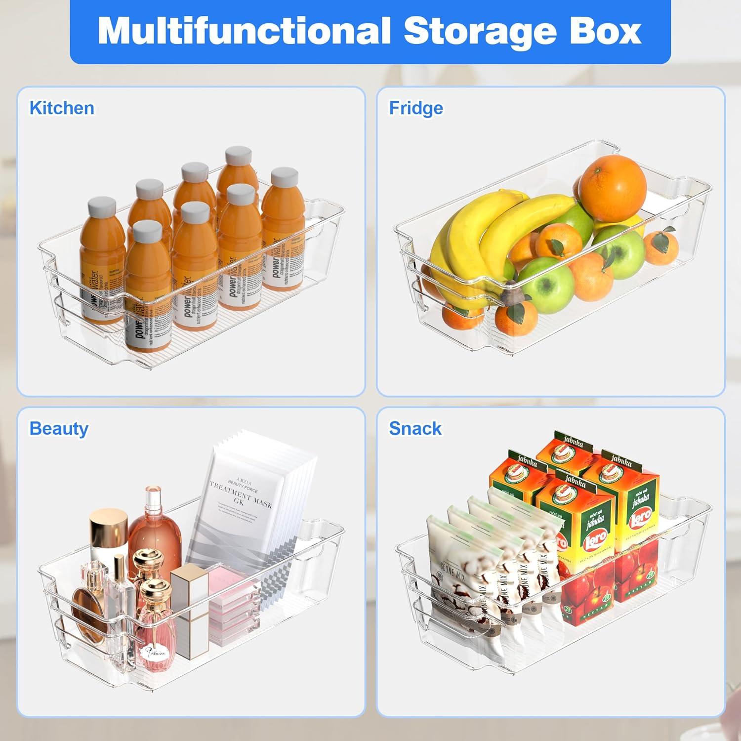Paquete de 6 Contenedores Organizadores Transparentes MERATIA 31.5x15.5 cm