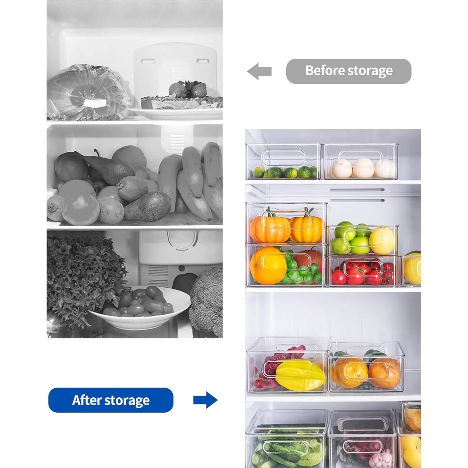 Set de 6 Organizadores de Refrigerador Transparentes LYHE