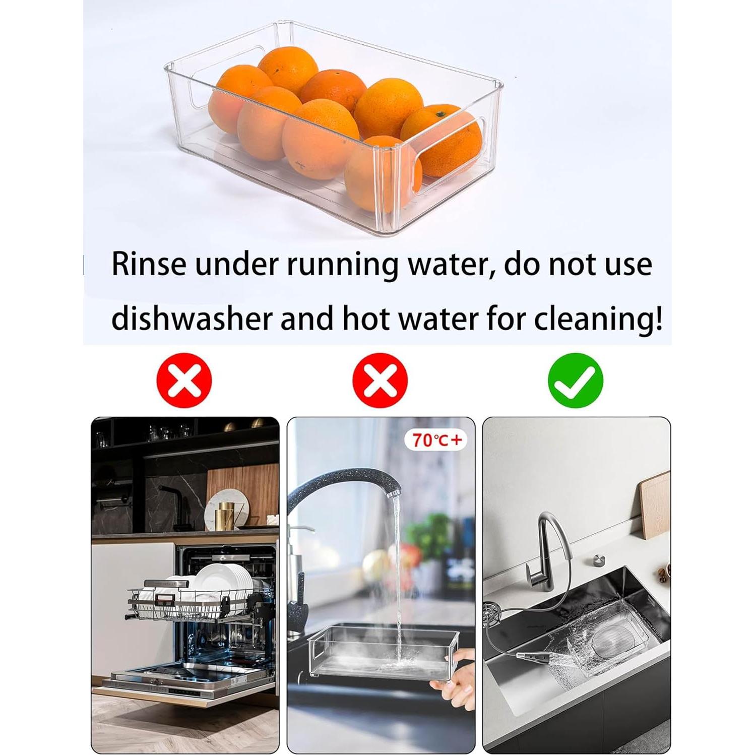 Set de 6 Organizadores de Refrigerador Transparentes LYHE