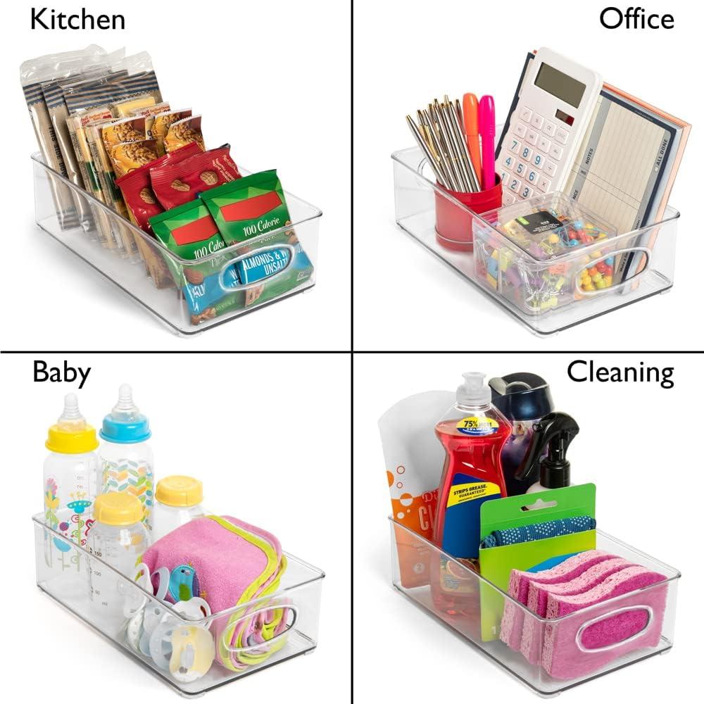 Bins de Plástico ClearSpace para Almacenamiento - 6 Unidades