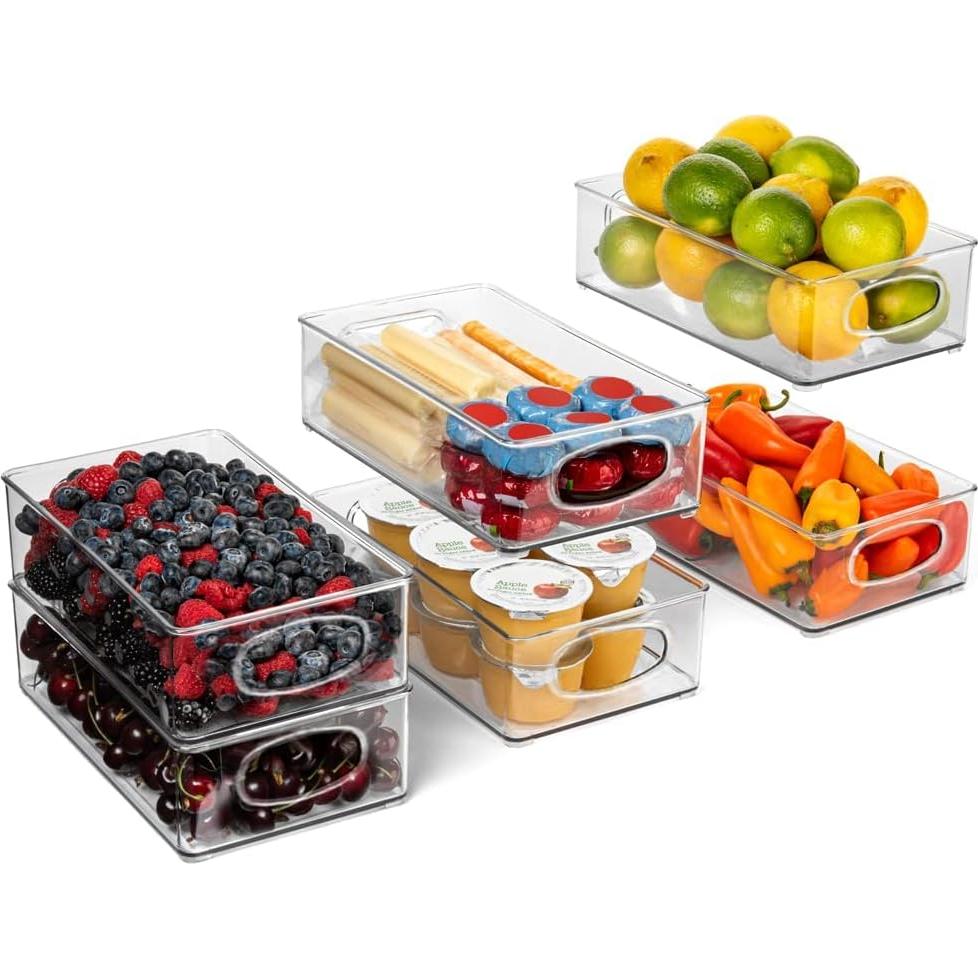 Bins de Plástico ClearSpace para Almacenamiento - 6 Unidades