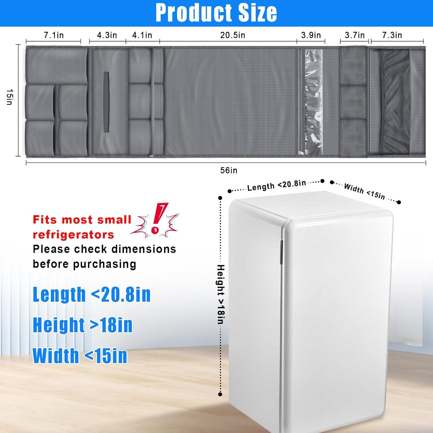 Organizador Colgante para Mini Nevera RGQSUN 140x40 cm 15 Bolsillos