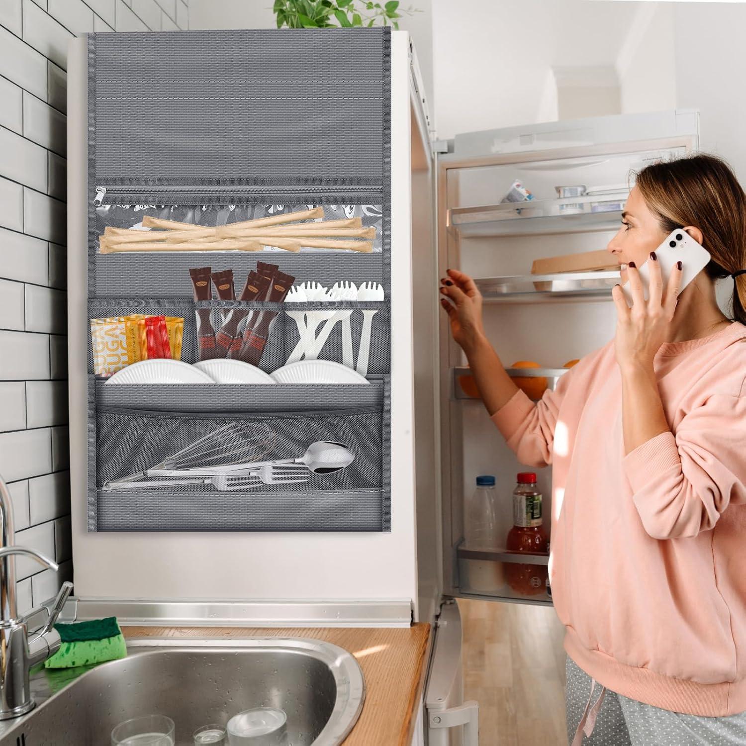 Organizador Colgante para Mini Nevera RGQSUN 140x40 cm 15 Bolsillos