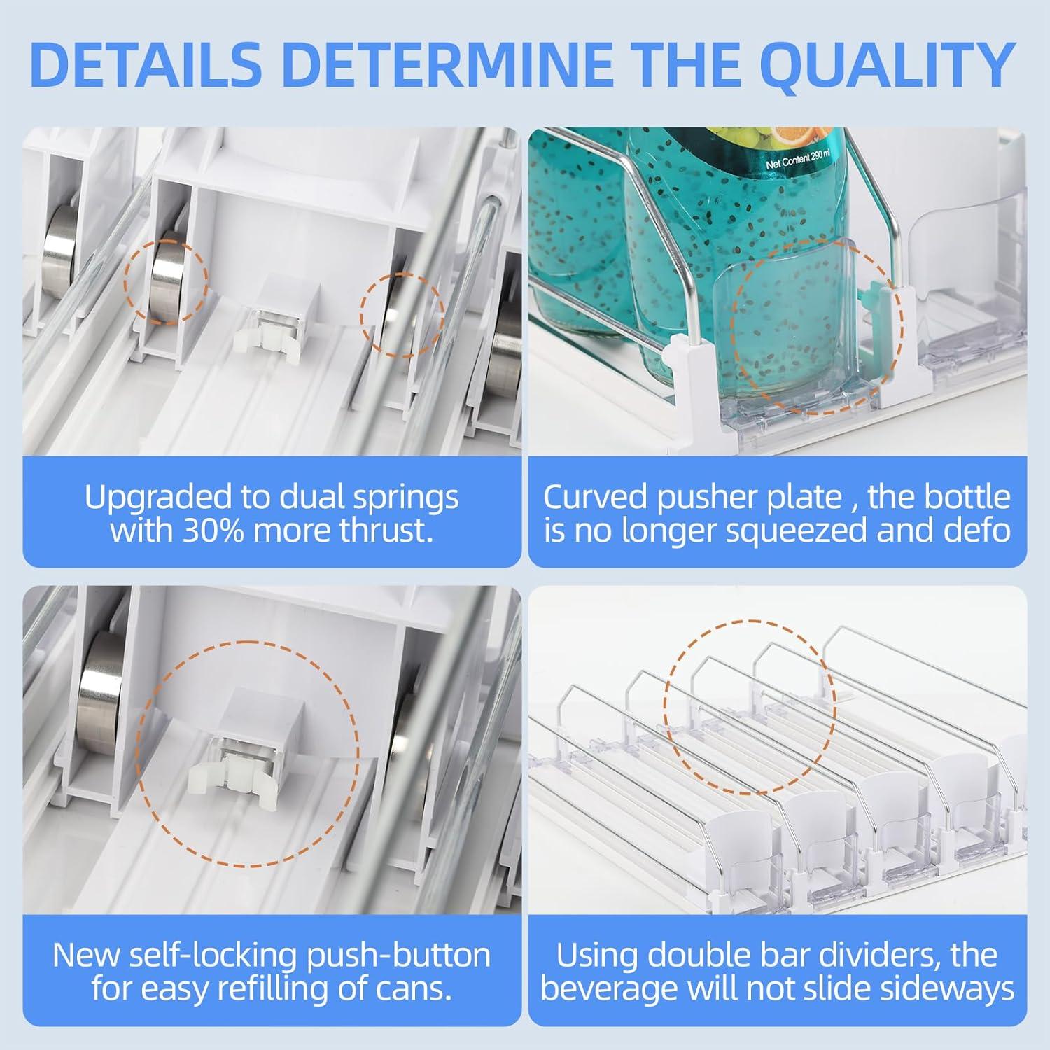 Organizador de Bebidas para Nevera GlintFy 5 Filas 25 Latas