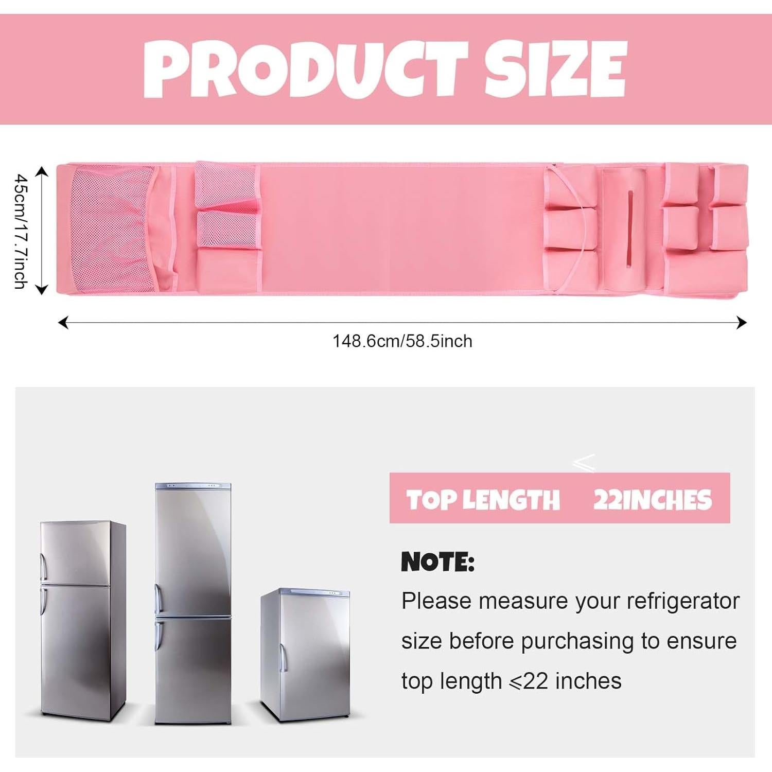 Organizador de Mini Nevera Weysat Rosa 14 Bolsillos 32.5x26.5cm