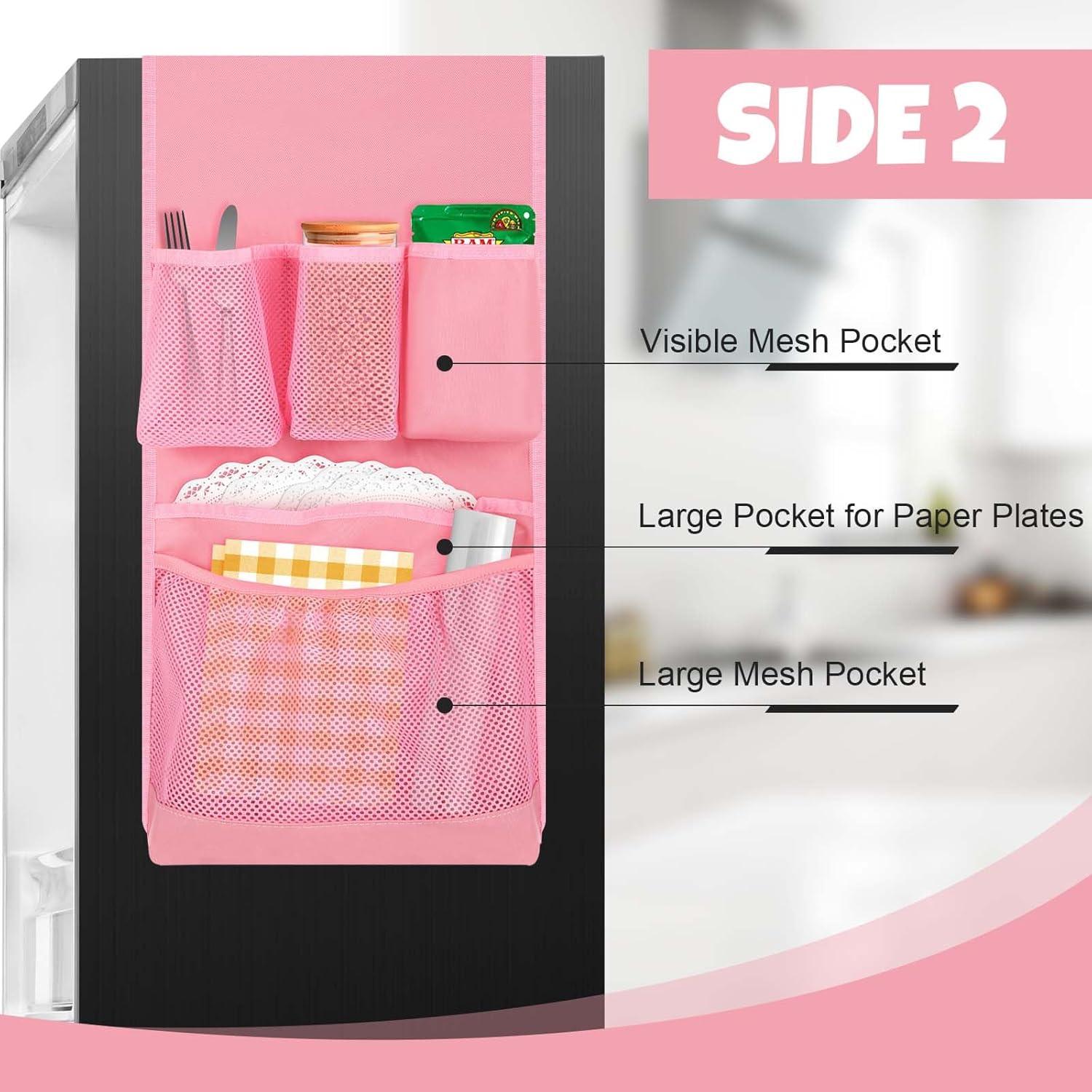 Organizador de Mini Nevera Weysat Rosa 14 Bolsillos 32.5x26.5cm