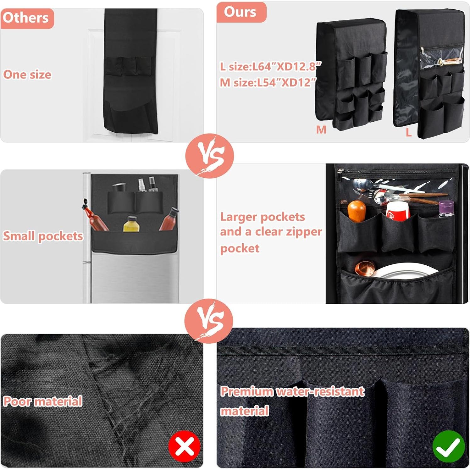 Organizador de Almacenamiento sobre Refrigerador FRECOLSH 12 Bolsillos