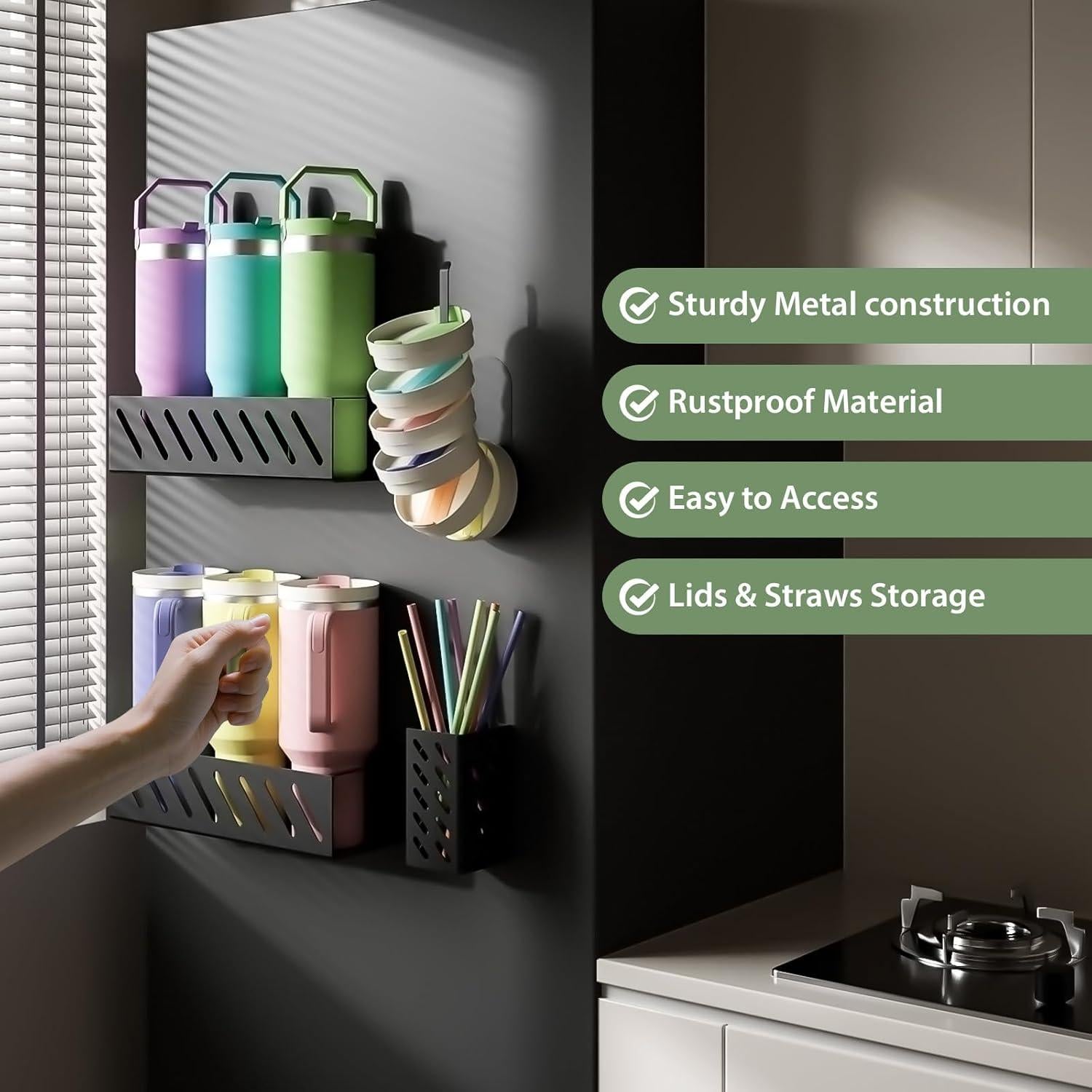 Organizador Magnético MOJOHAND para Tazas Stanley 40 oz - Negro