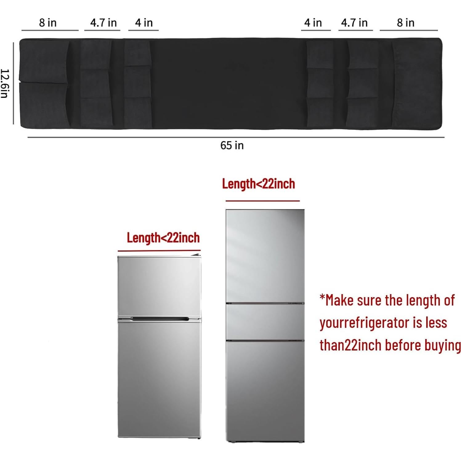 Organizador de Refrigerador YAZOHFEY con 15 Bolsillos - Negro