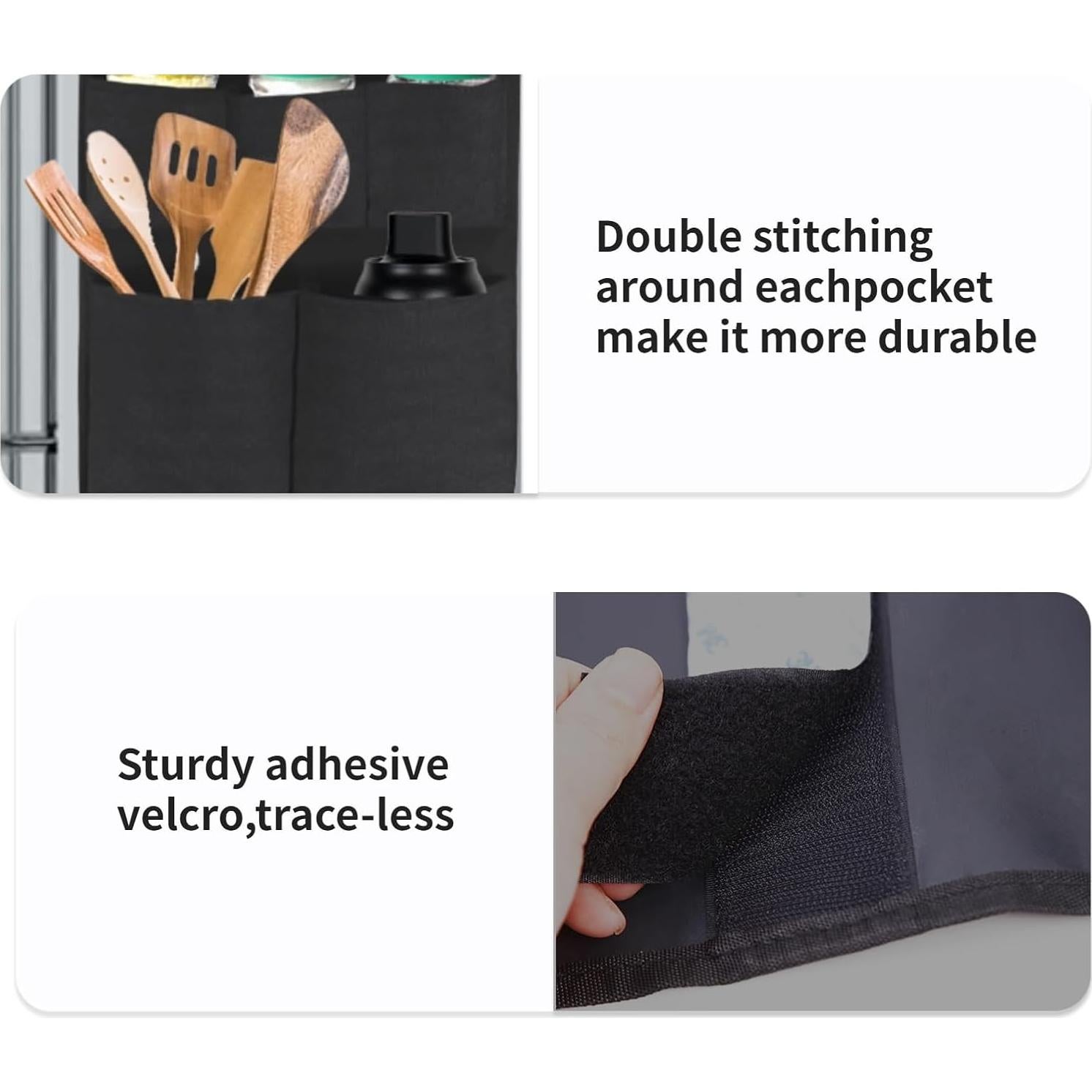 Organizador de Refrigerador YAZOHFEY con 15 Bolsillos - Negro