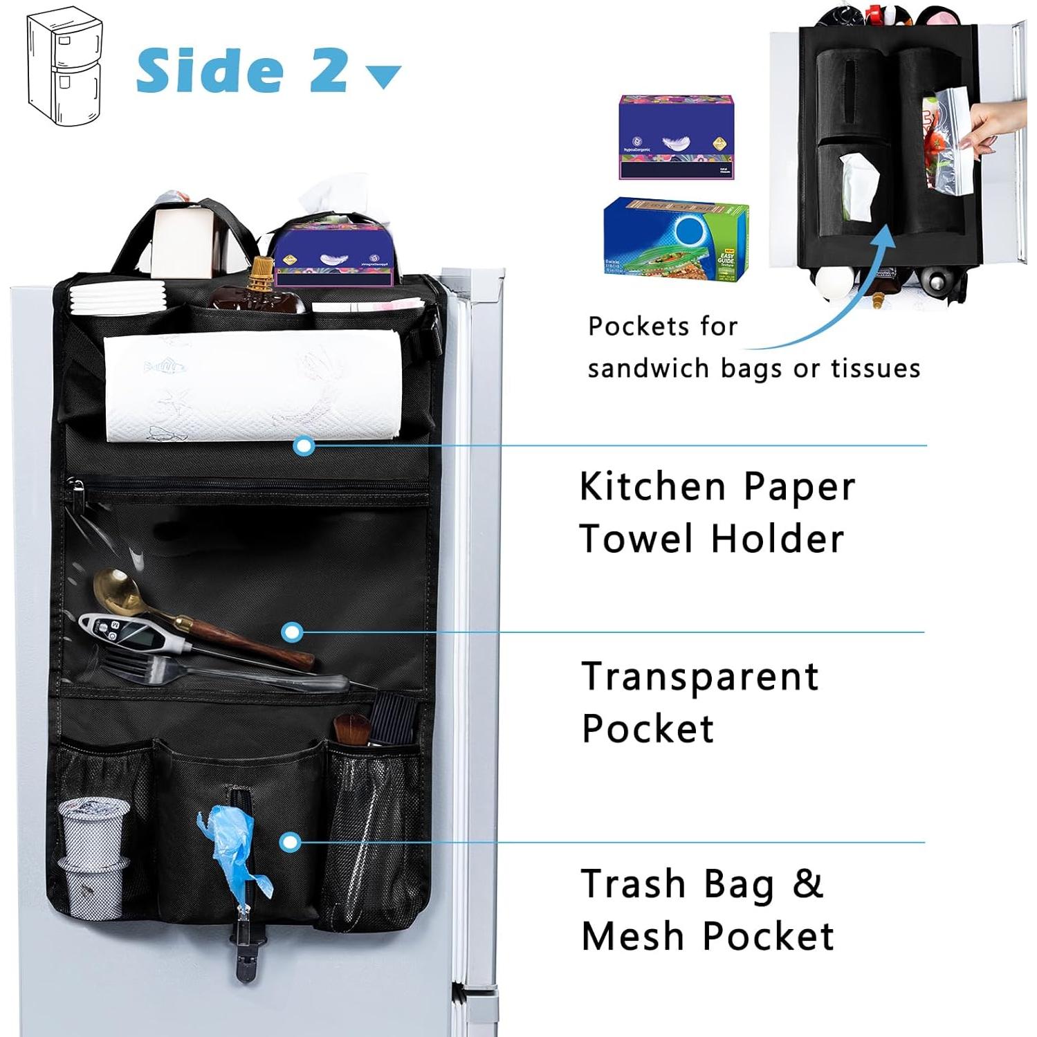 Organizador de Mini Nevera FRECOLSH 16 Bolsillos Negro 165 cm