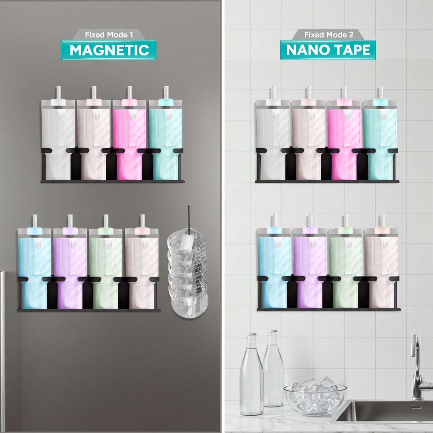 Soporte Magnético para Tazas Stanley 20/30/40 oz - Organizador Negro