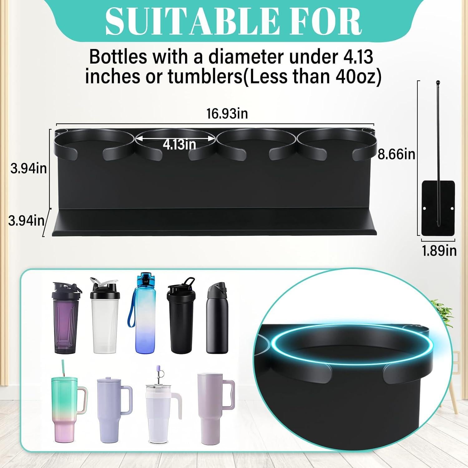 Organizador Magnético de Botellas Linidcoud 2 Pcs para Tazas Stanley