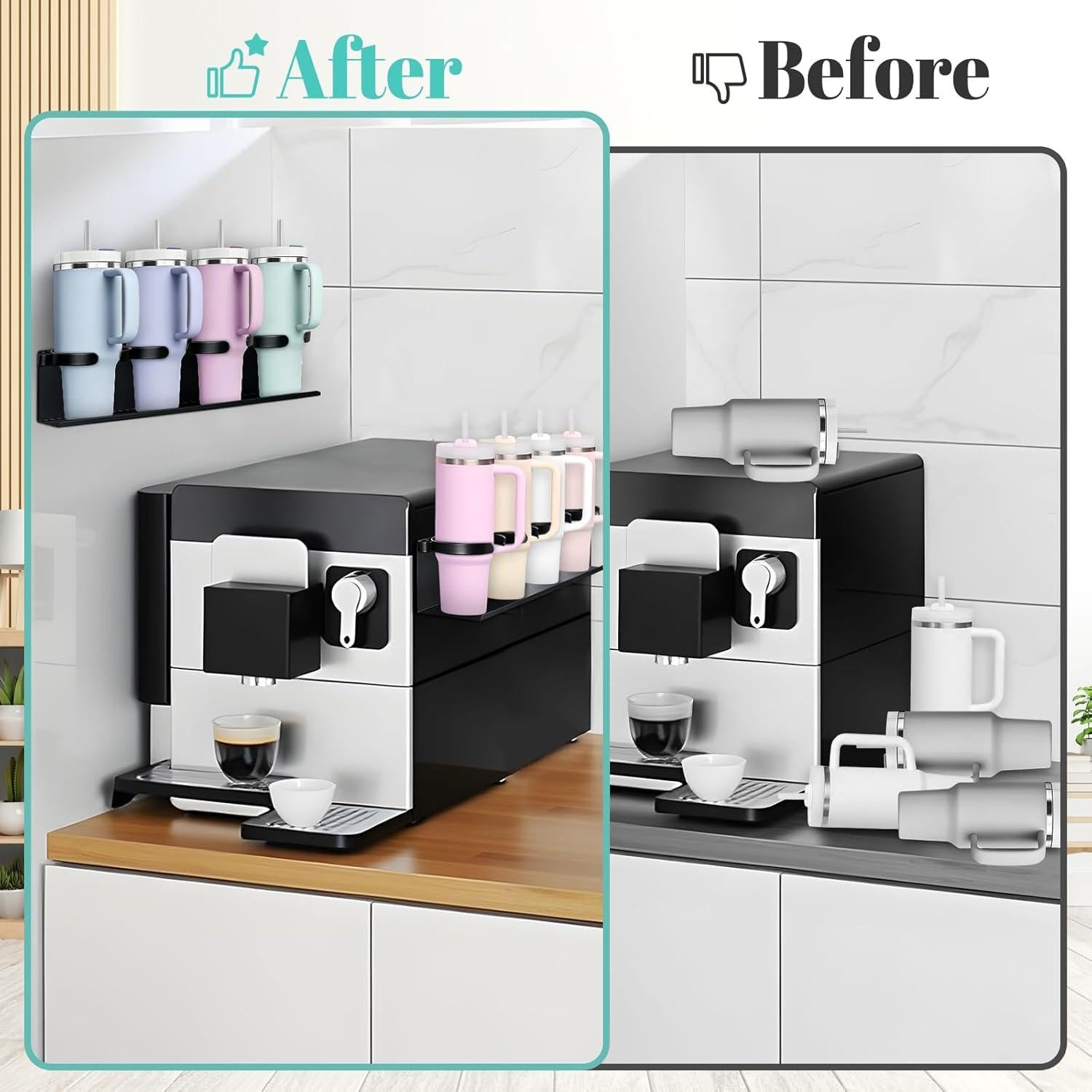 Organizador Magnético de Botellas Linidcoud 2 Pcs para Tazas Stanley