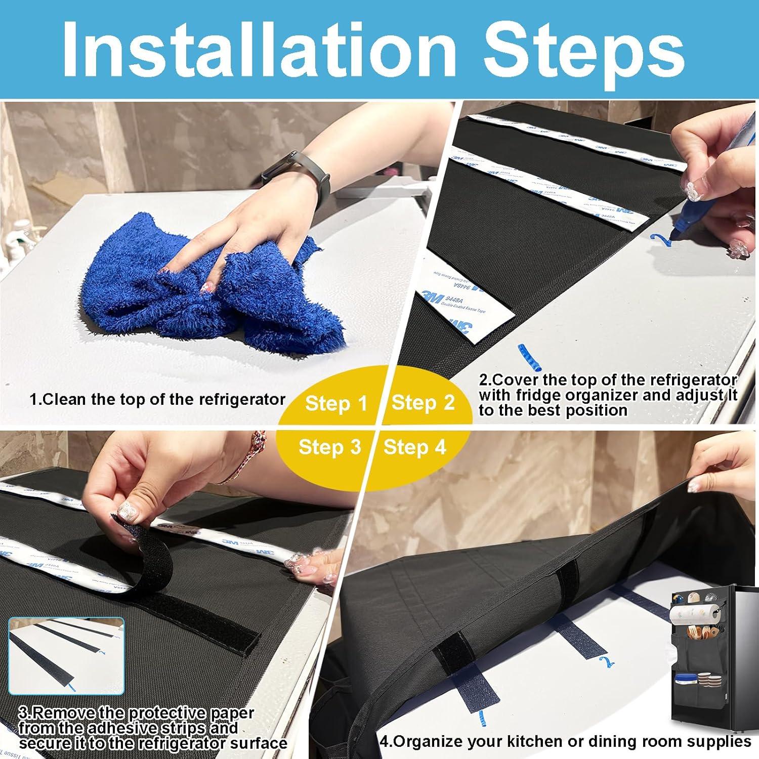 Organizador de Mini Nevera Homyfort 14 Bolsillos Negro