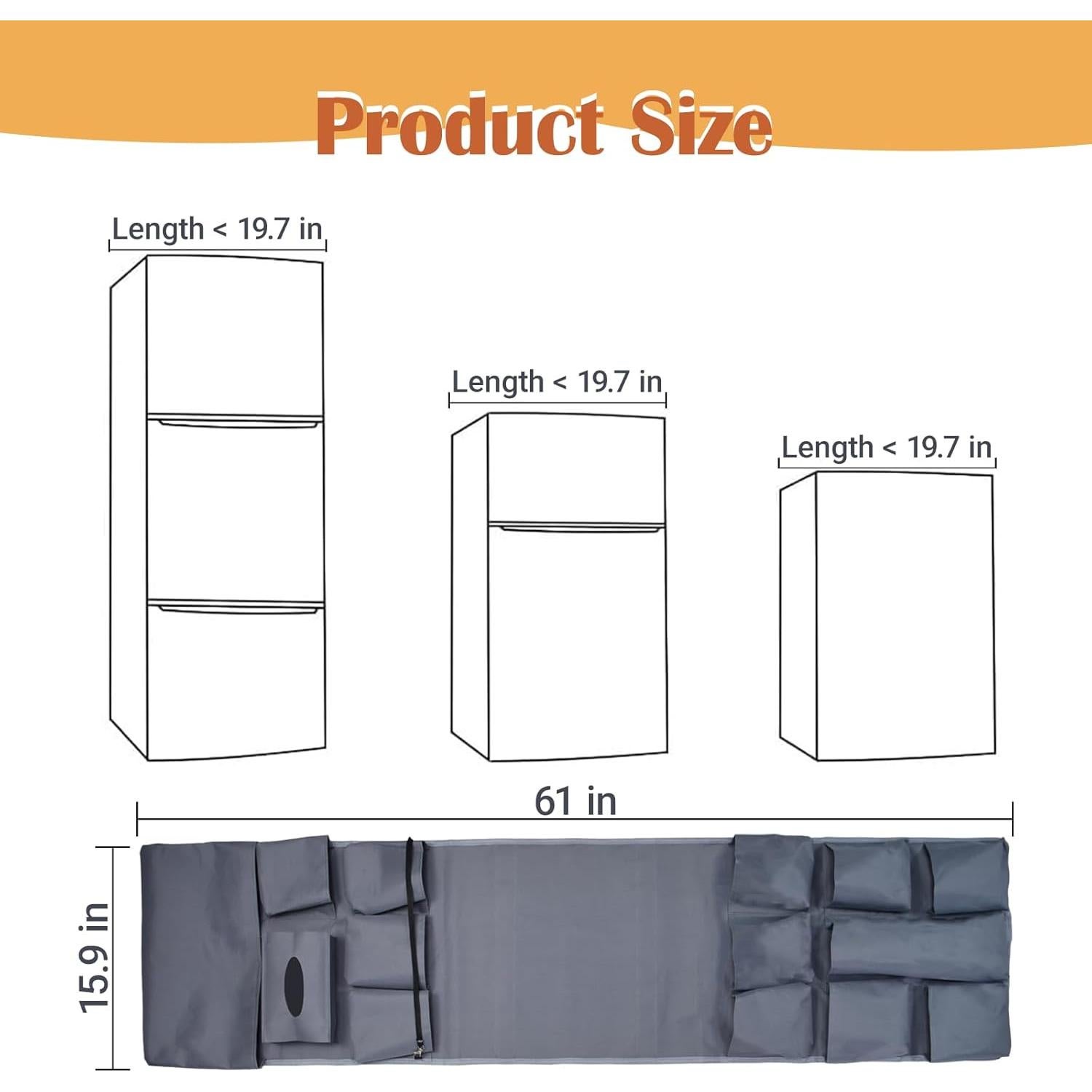 Organizador Magnético para Mini Nevera Pikpops - 13 Bolsillos Gris