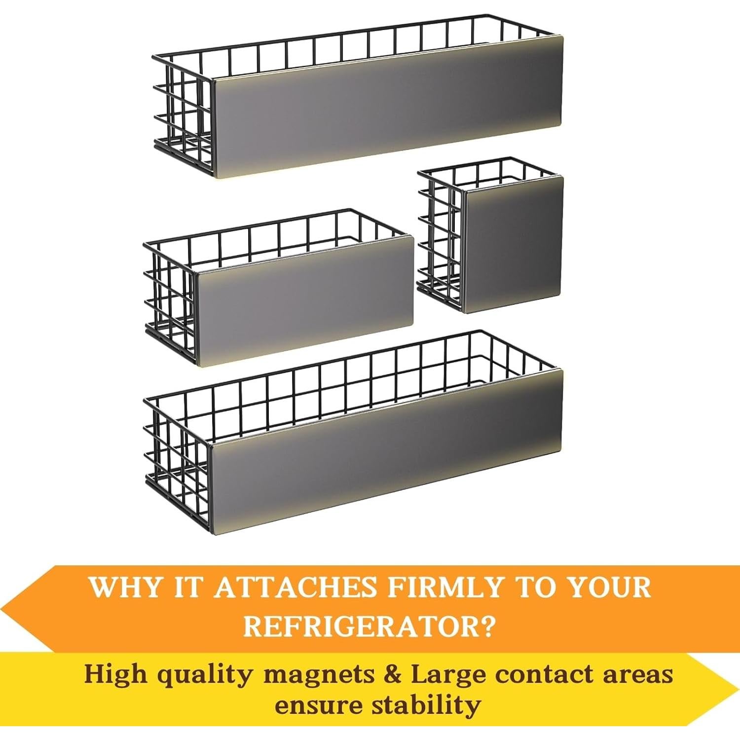 Estante Magnético Ofiray-home para Nevera - Set de 4 Piezas