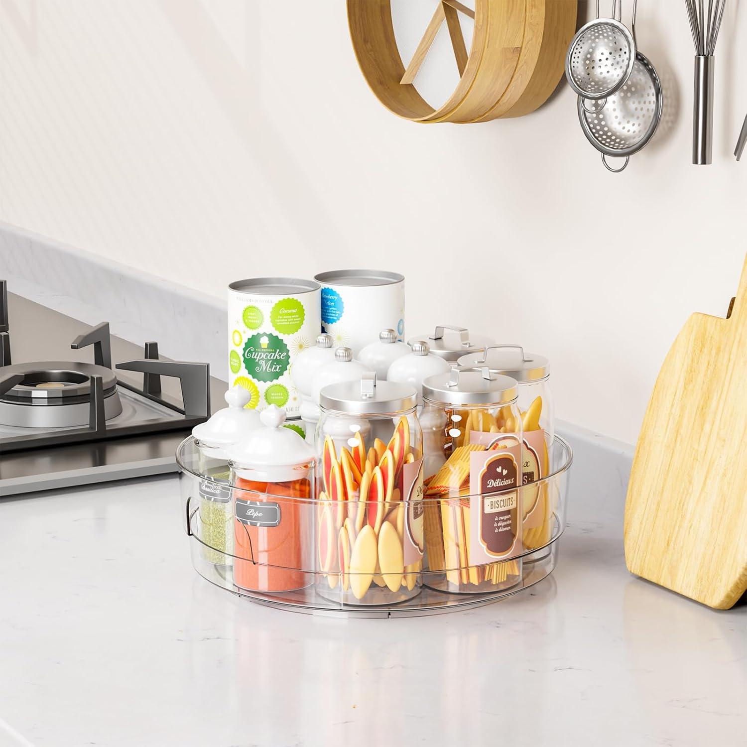 Organizador Lazy Susan Yieach 4Pack 29.21 cm Transparente