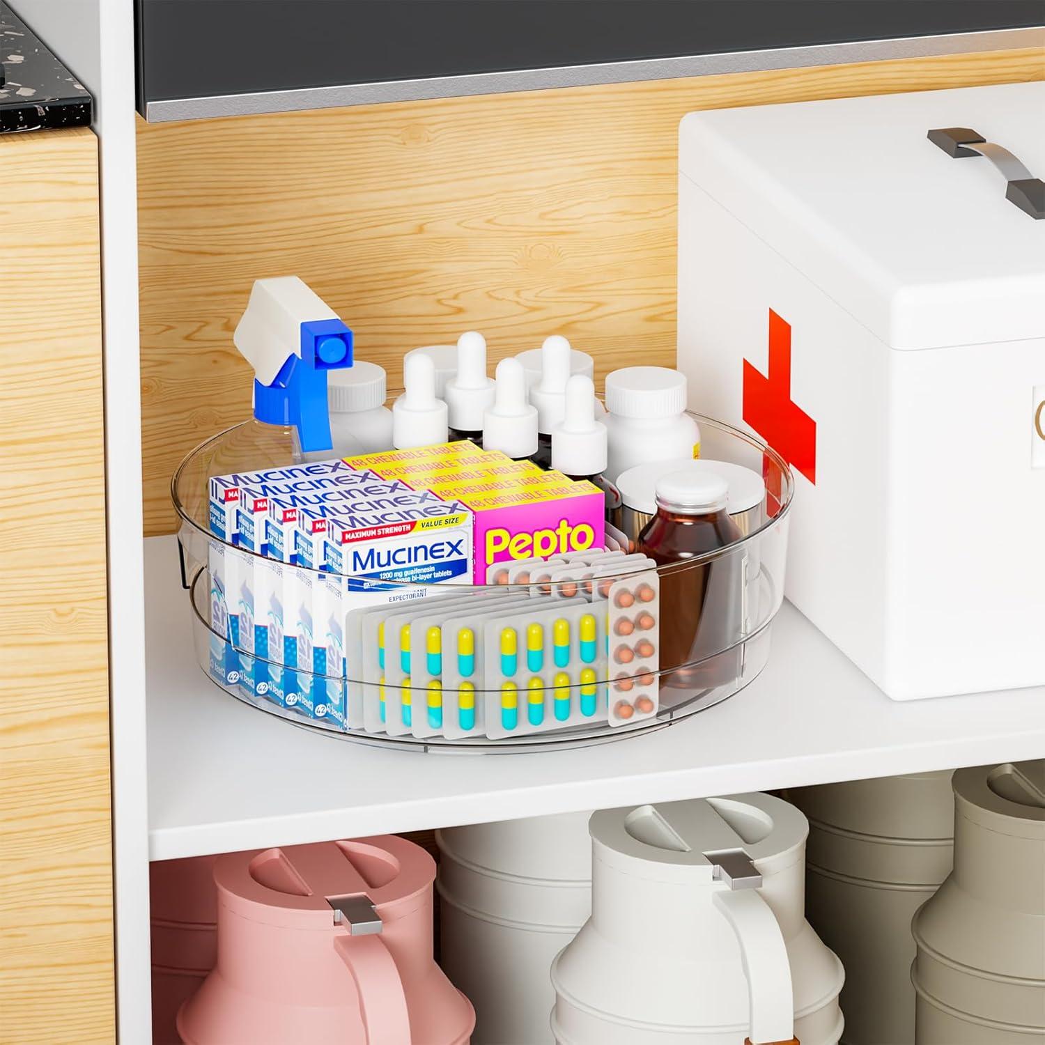 Organizador Lazy Susan Yieach 4Pack 29.21 cm Transparente