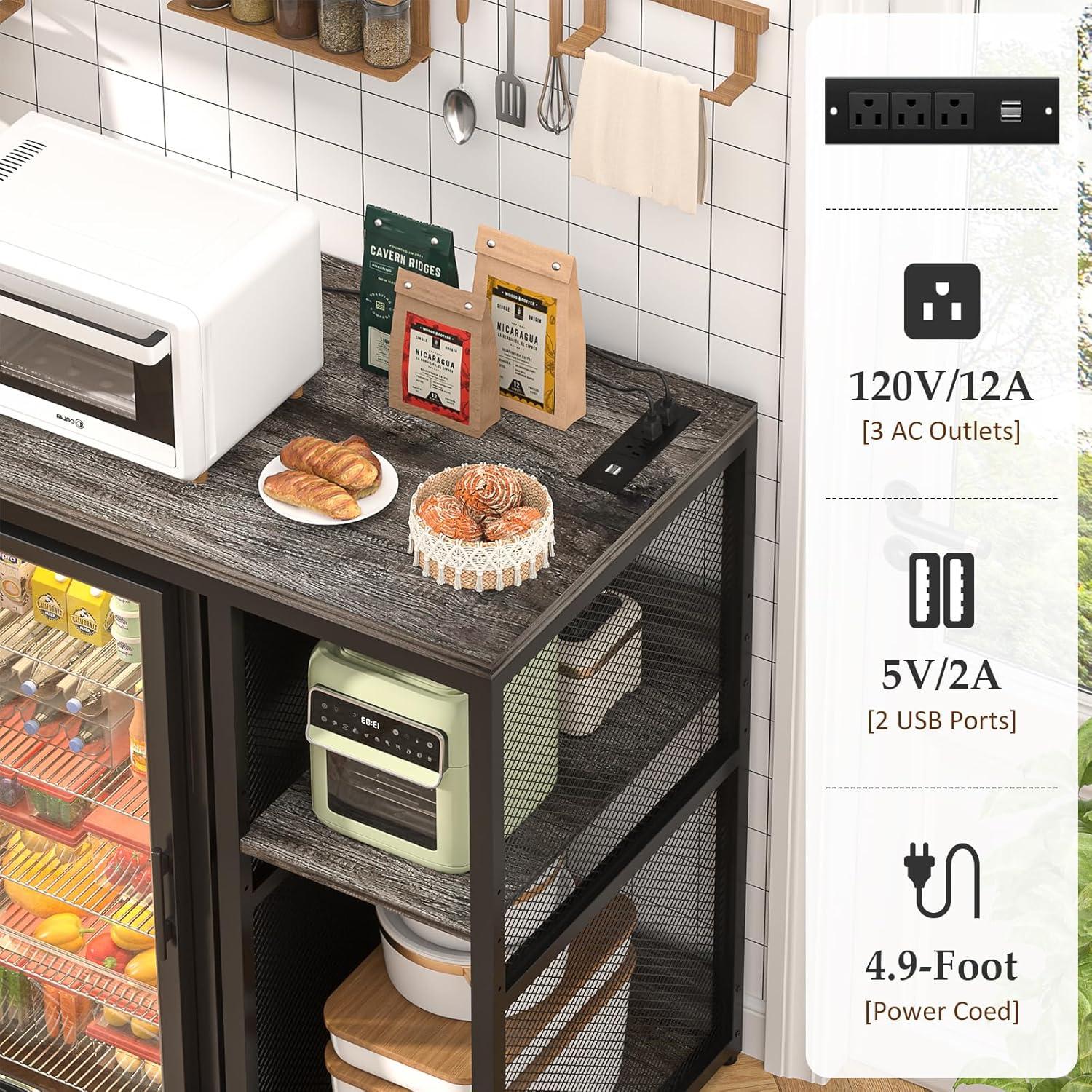 Gabinete de Almacenamiento Homieasy con Estación de Carga 89x56cm