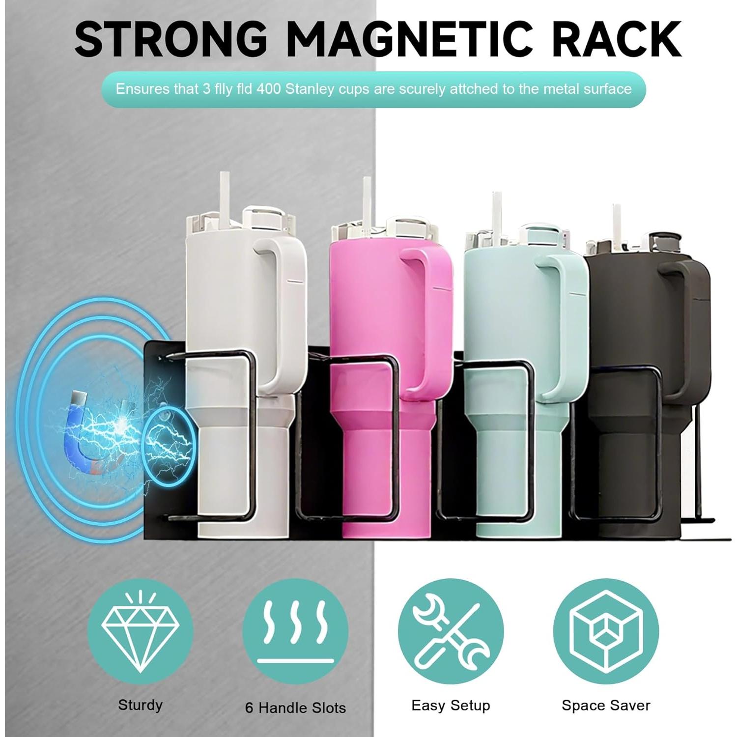 Soporte Magnético para Tazas Stanley Turesmith - Organizador 8 Vasos