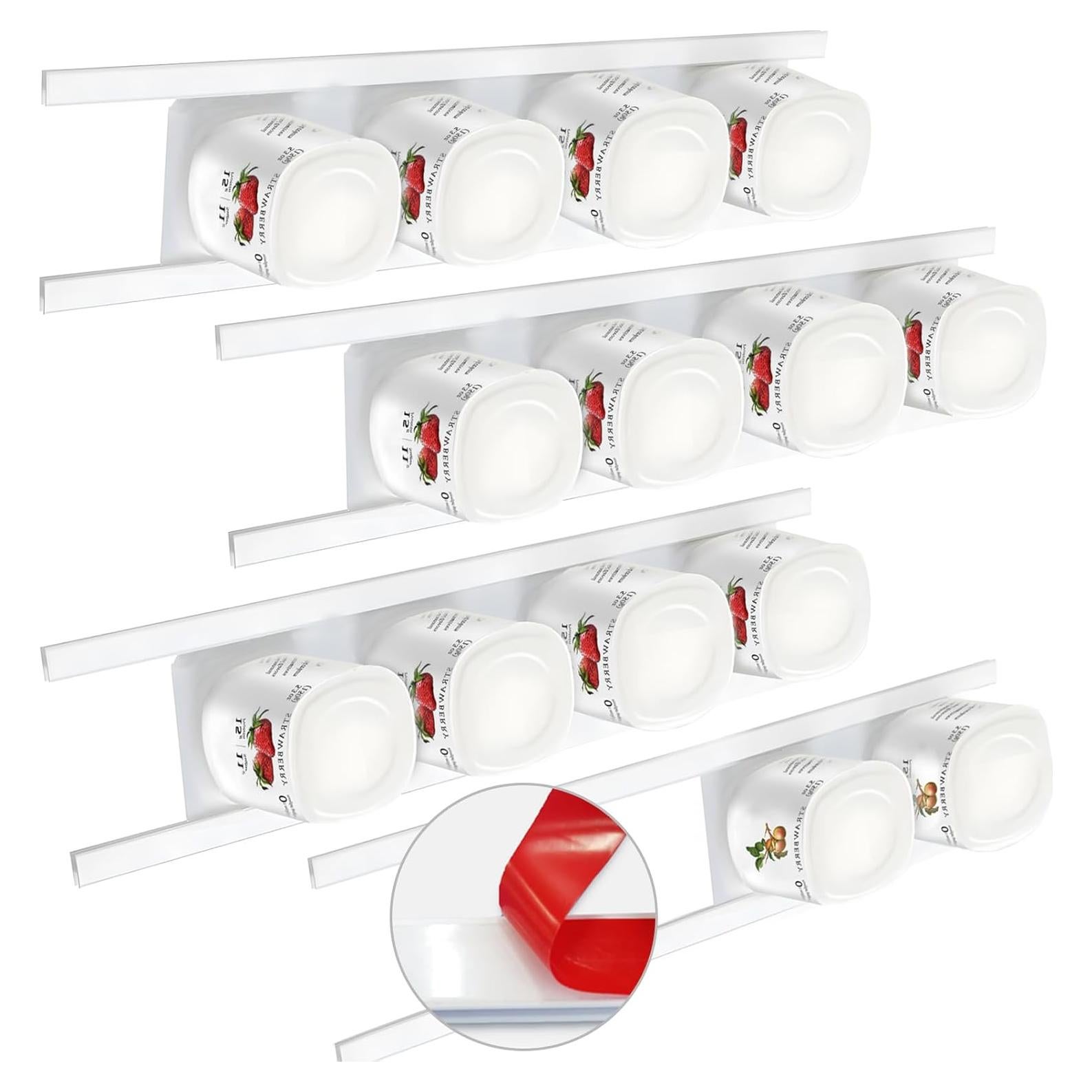 Organizador de Yogur FUYITE para Nevera, 8 Paquetes, Ajustable