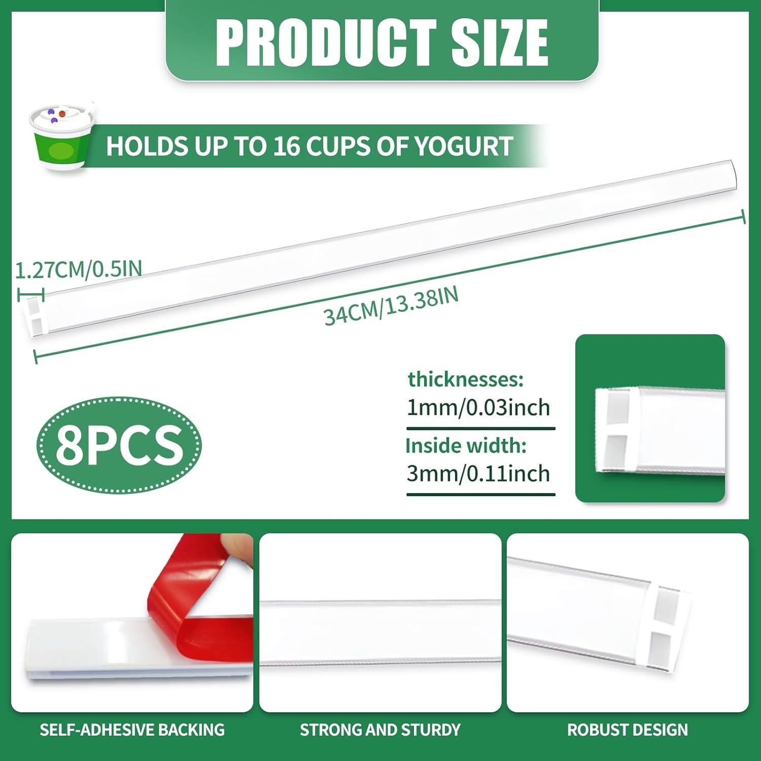 Organizador de Yogur FUYITE para Nevera, 8 Paquetes, Ajustable