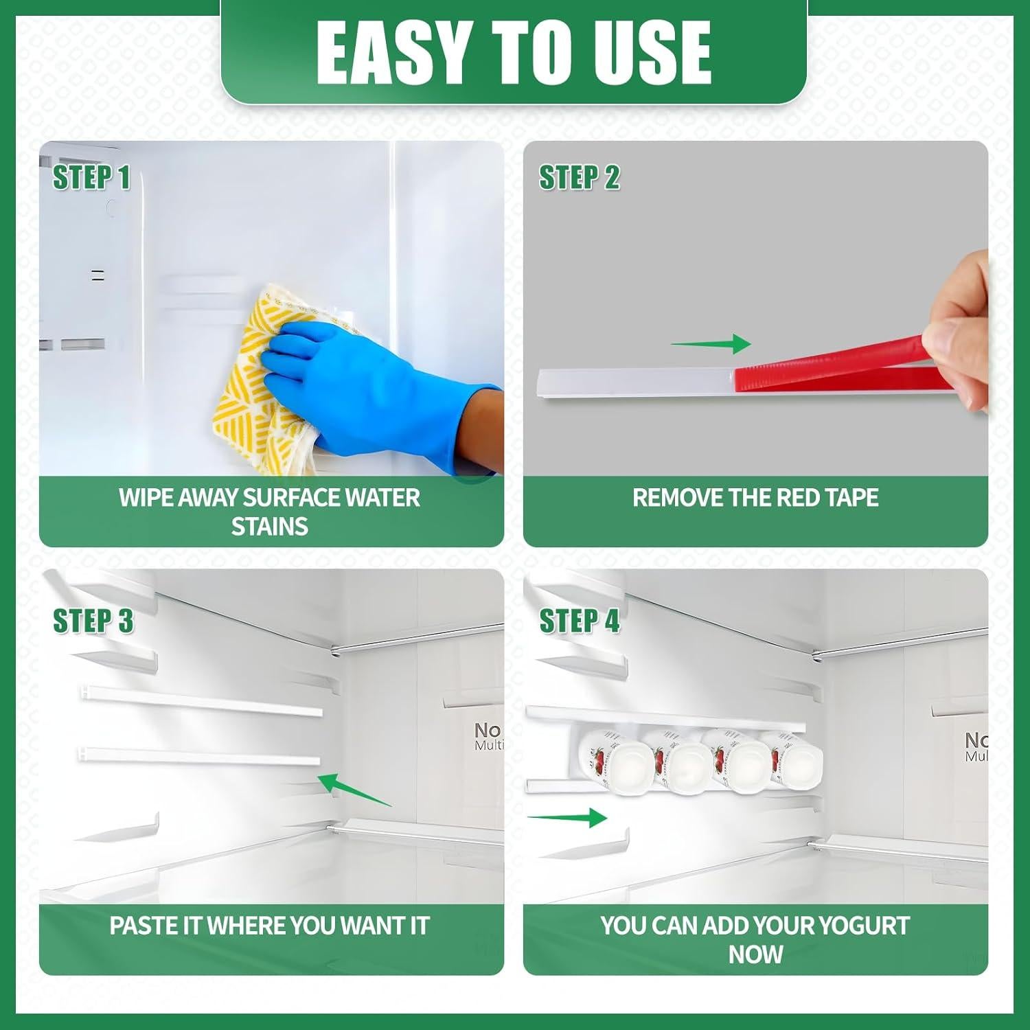 Organizador de Yogur FUYITE para Nevera, 8 Paquetes, Ajustable